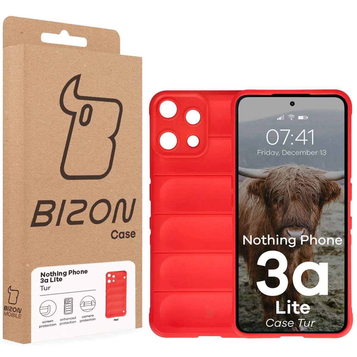 Robuste Handyhülle für Nothing Phone (3a) Lite, Bizon Case Tur, Rot - Image 8
