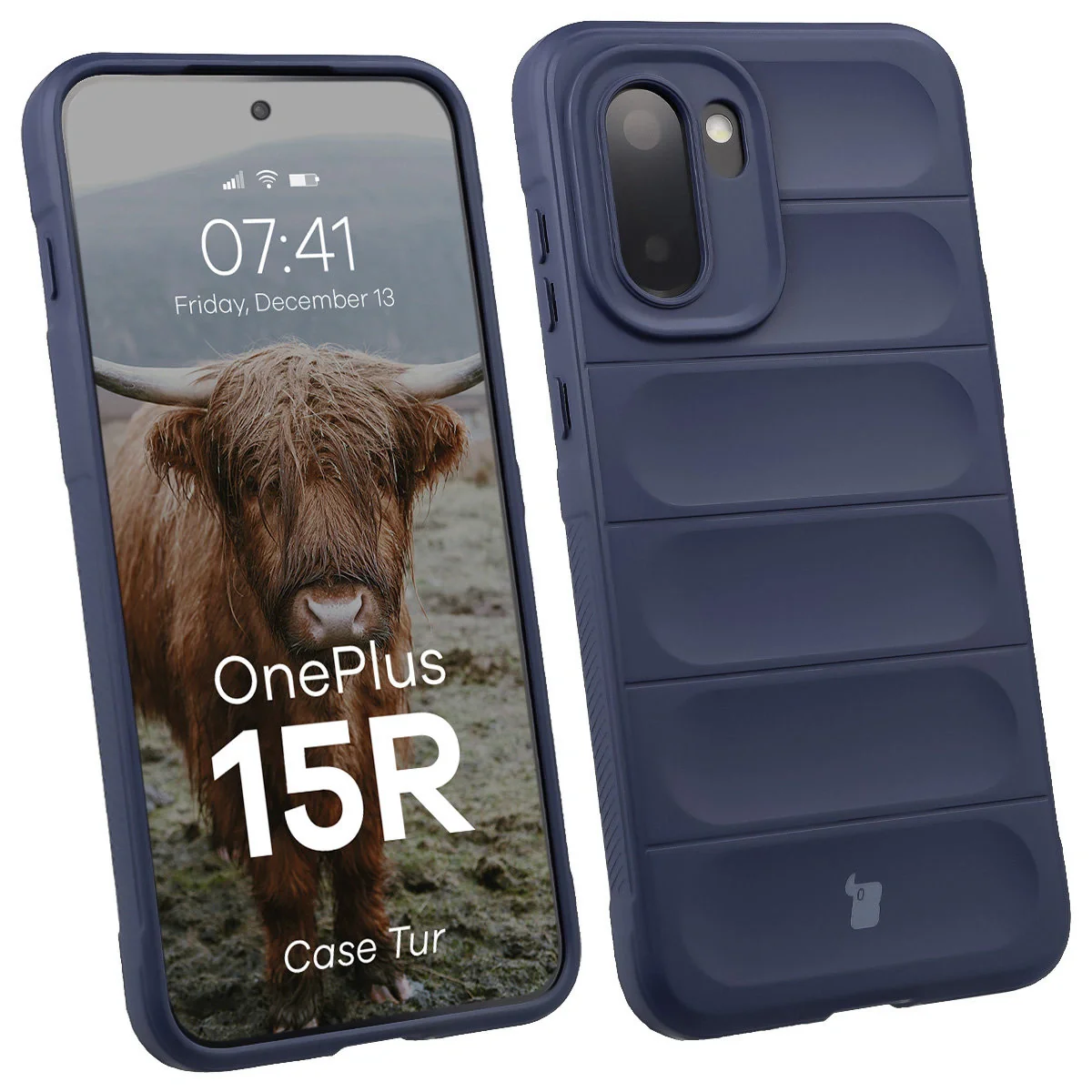 Robuste Handyhülle für OnePlus 15R, Bizon Case Tur, Dunkelblau