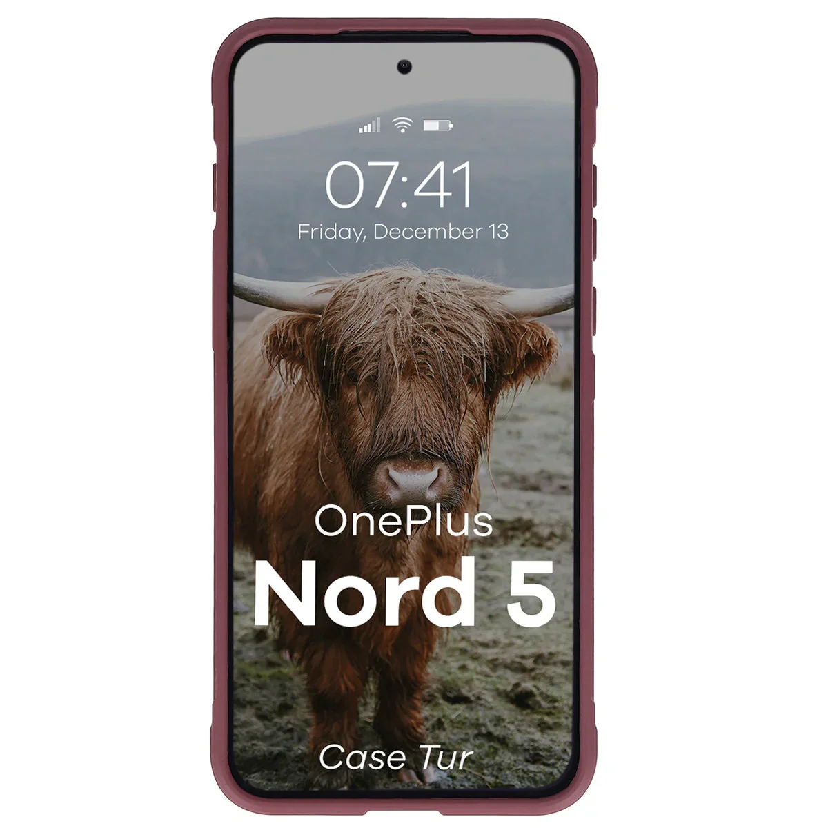 Robuste Handyhülle für OnePlus Nord 5, Bizon Case Tur, Burgunderrot - Image 5