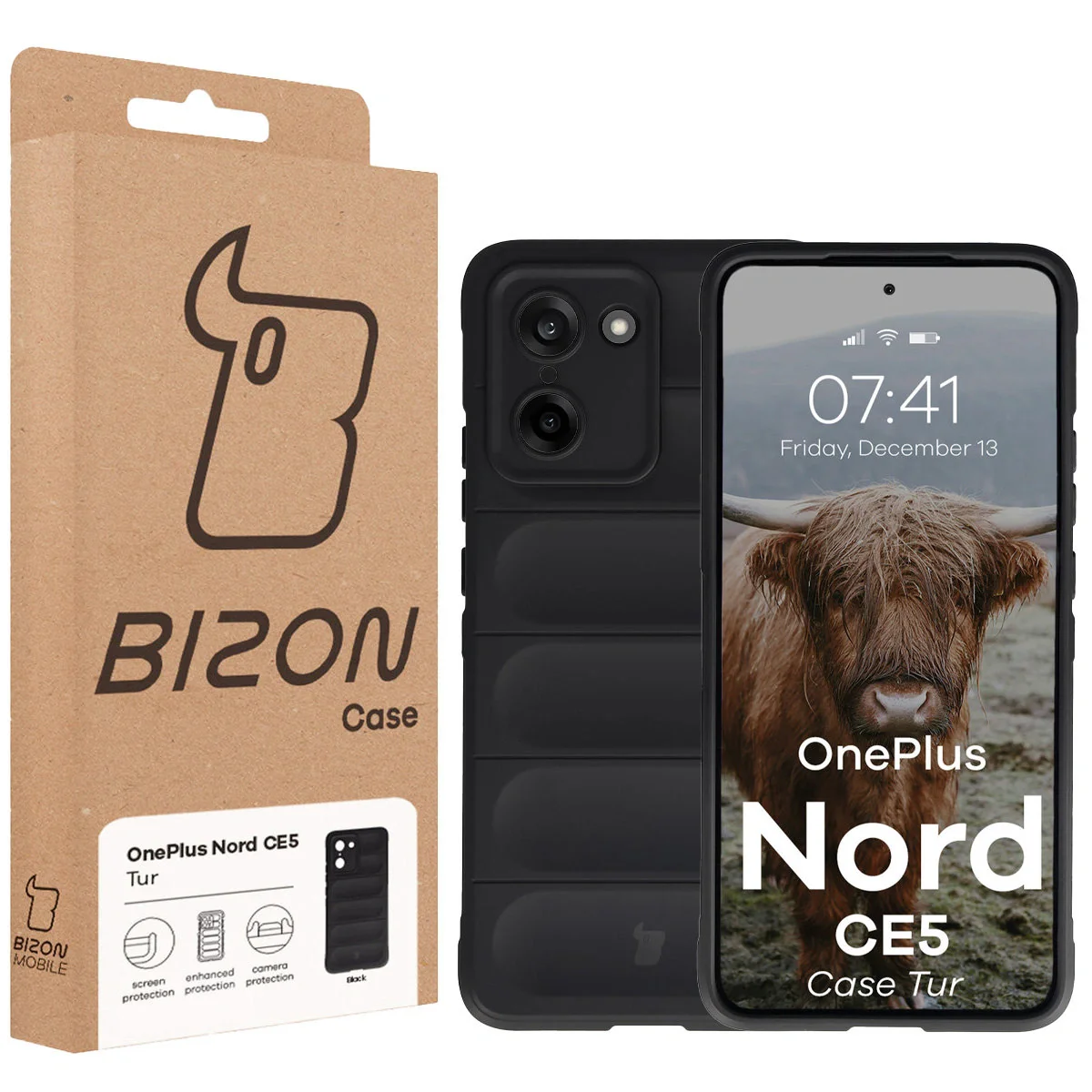 Robuste Handyhülle für OnePlus Nord CE5 5G, Bizon Case Tur, Schwarz - Image 8