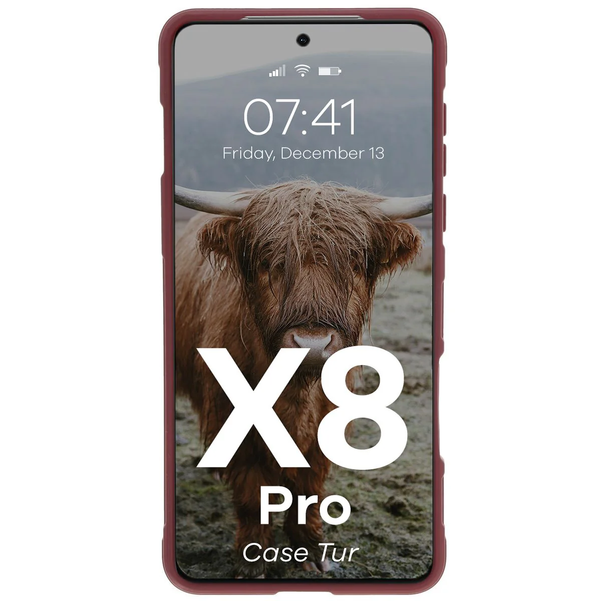 Robuste Handyhülle für Oppo Find X8 Pro, Bizon Case Tur, Burgunderrot - Image 5