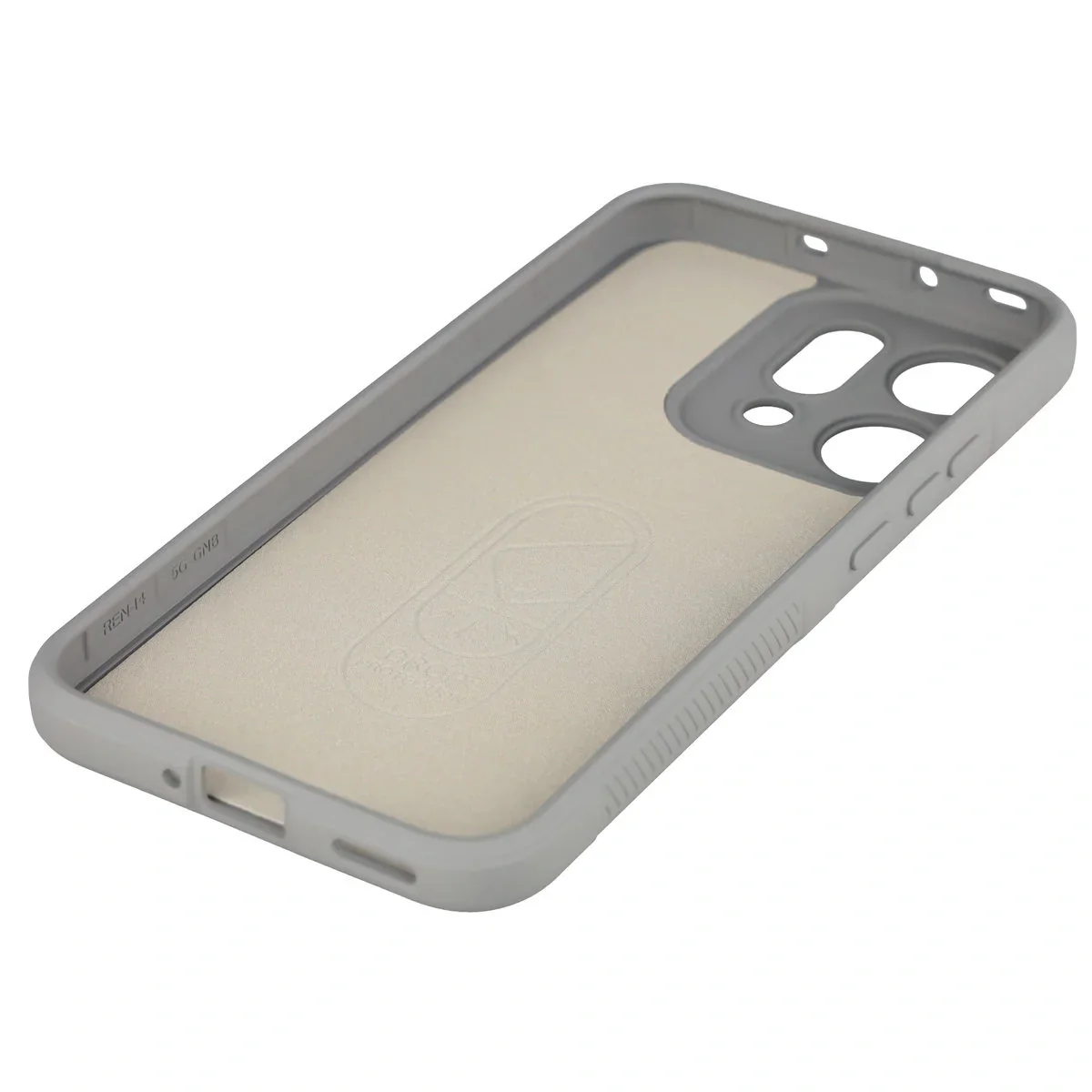 Robuste Handyhülle für Oppo Reno 14, Bizon Case Tur, Hellgrau - Image 4