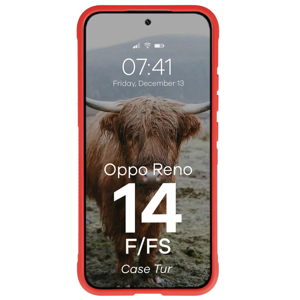 Robuste Handyhülle für Oppo Reno 14 F / 14 FS, Bizon Case Tur, Rot - Image 5