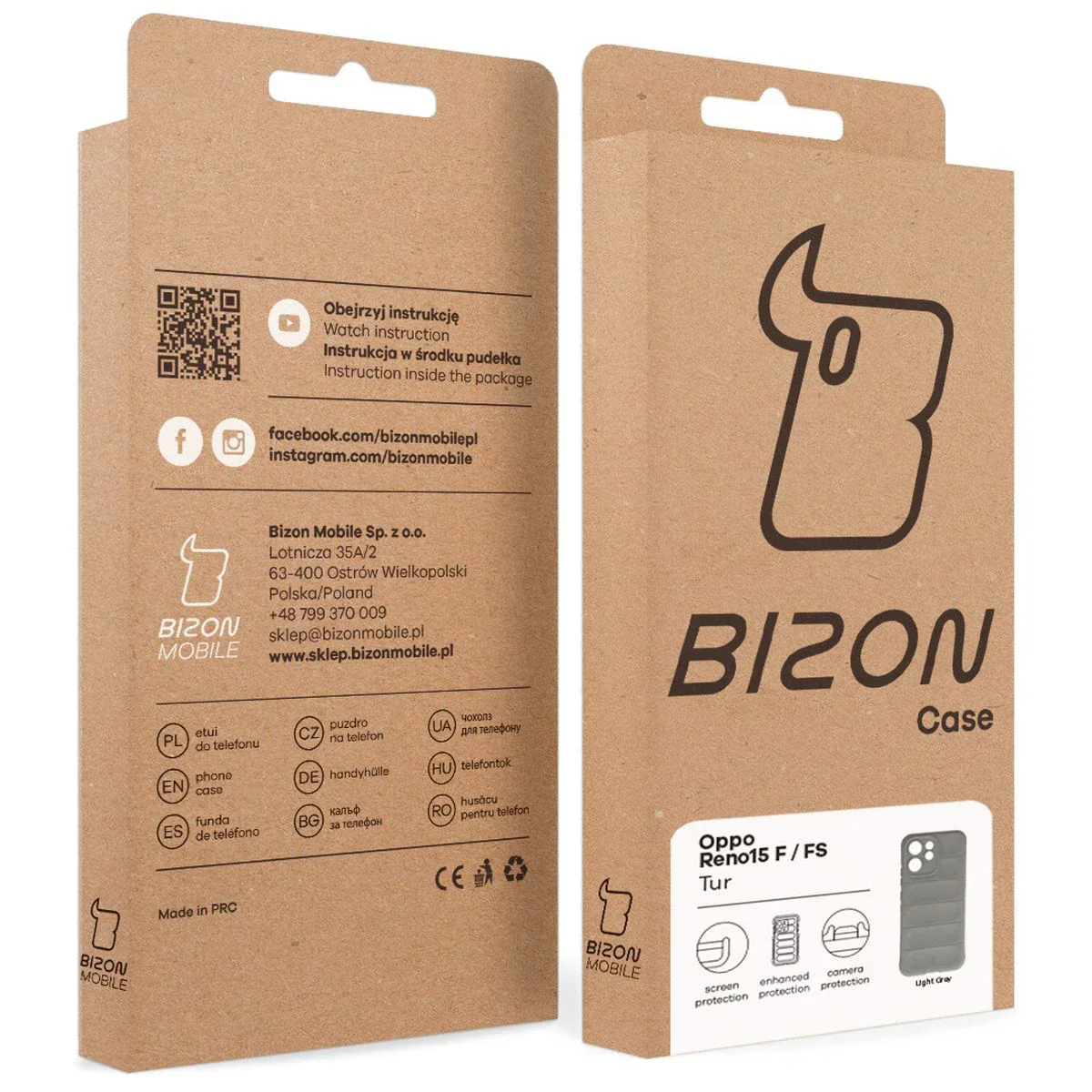 Robuste Handyhülle für Oppo Reno 15 F / FS, Bizon Case Tur, Hellgrau - Image 9