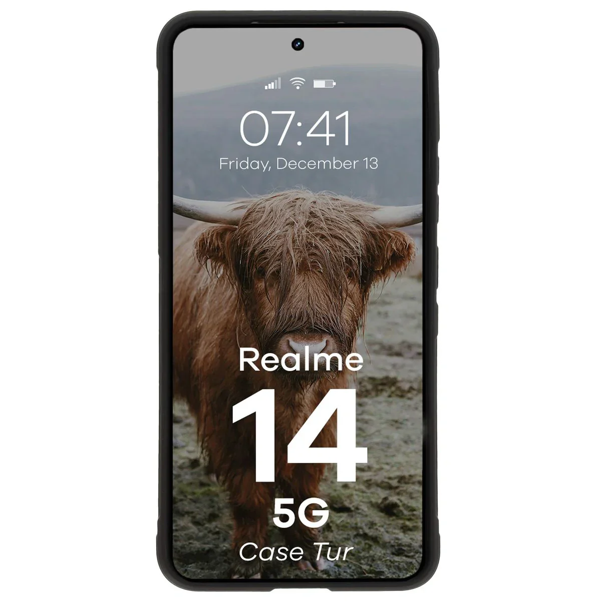 Robuste Handyhülle für Realme 14 5G, Bizon Case Tur, Schwarz - Image 5