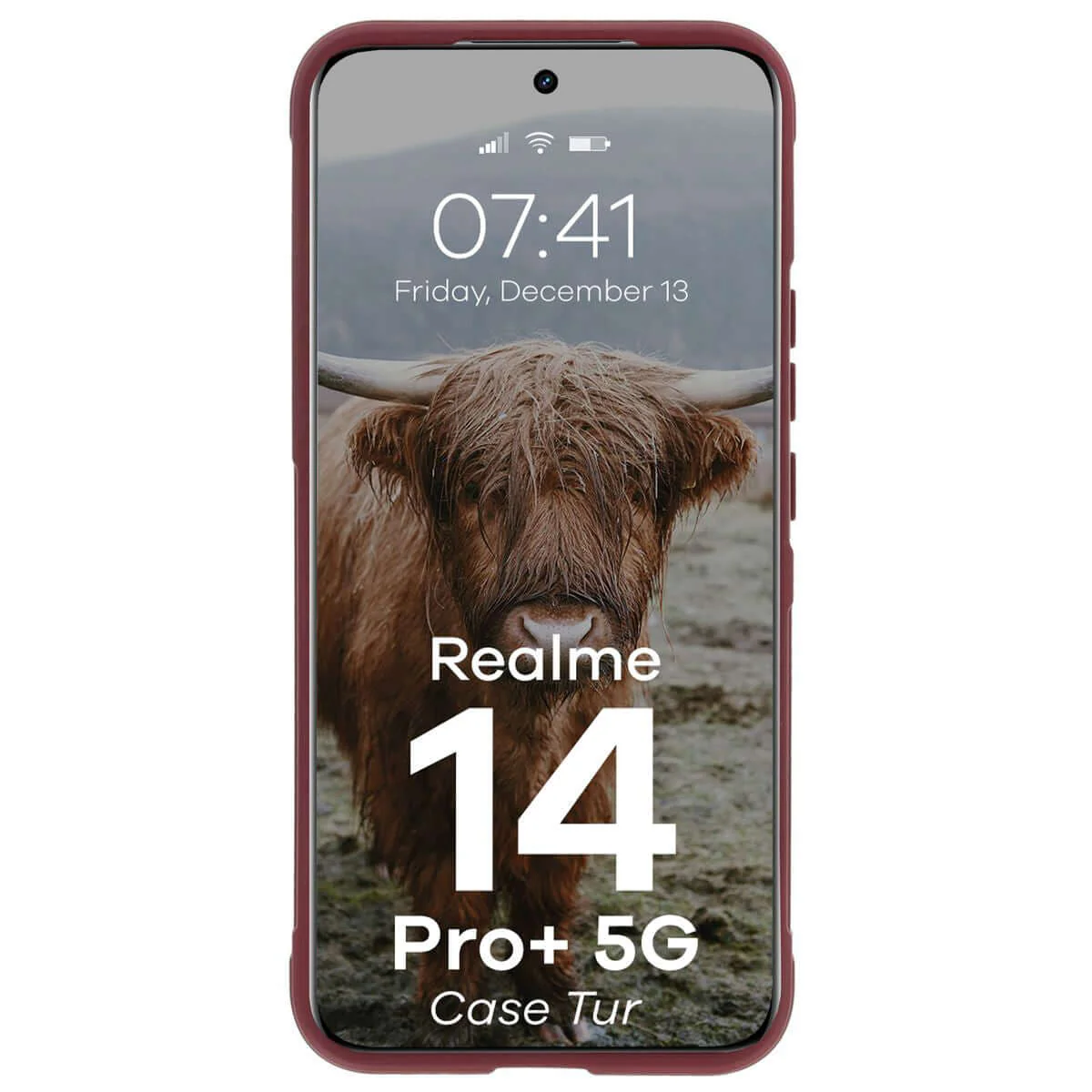 Robuste Handyhülle für Realme 14 Pro Plus 5G, Bizon Case Tur, Burgunderrot - Image 5