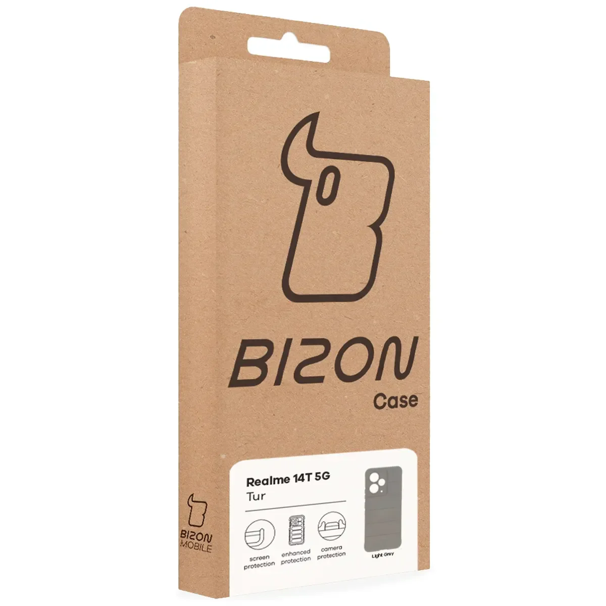 Robuste Handyhülle für Realme 14T 5G, Bizon Case Tur, Hellgrau - Image 8