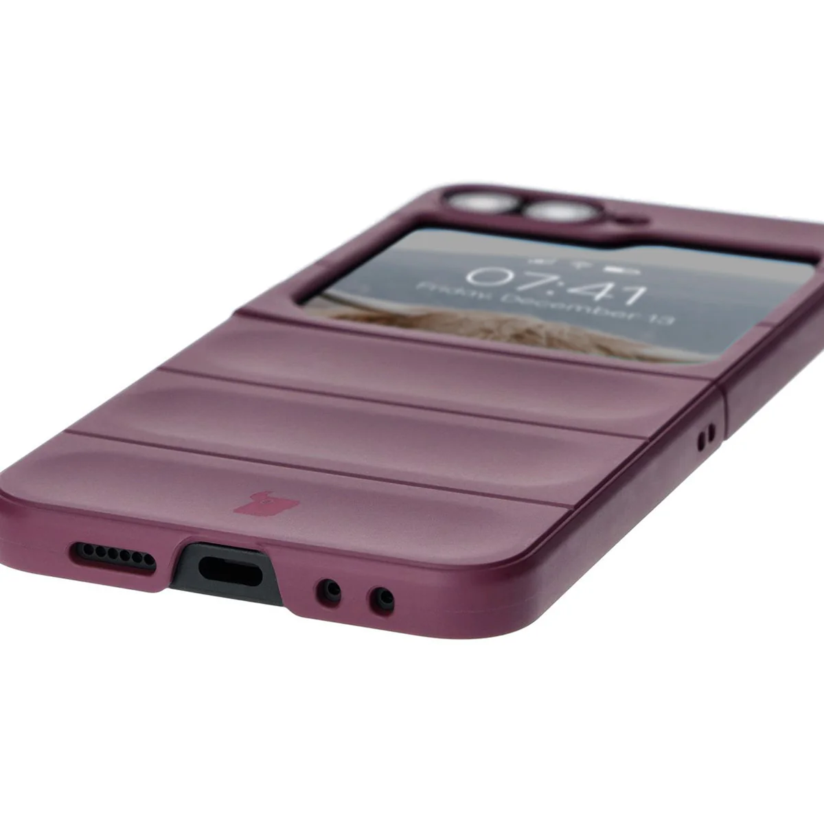Robuste Handyhülle für Galaxy Z Flip7 FE / Z Flip6, Bizon Case Tur, Burgunderrot - Image 3