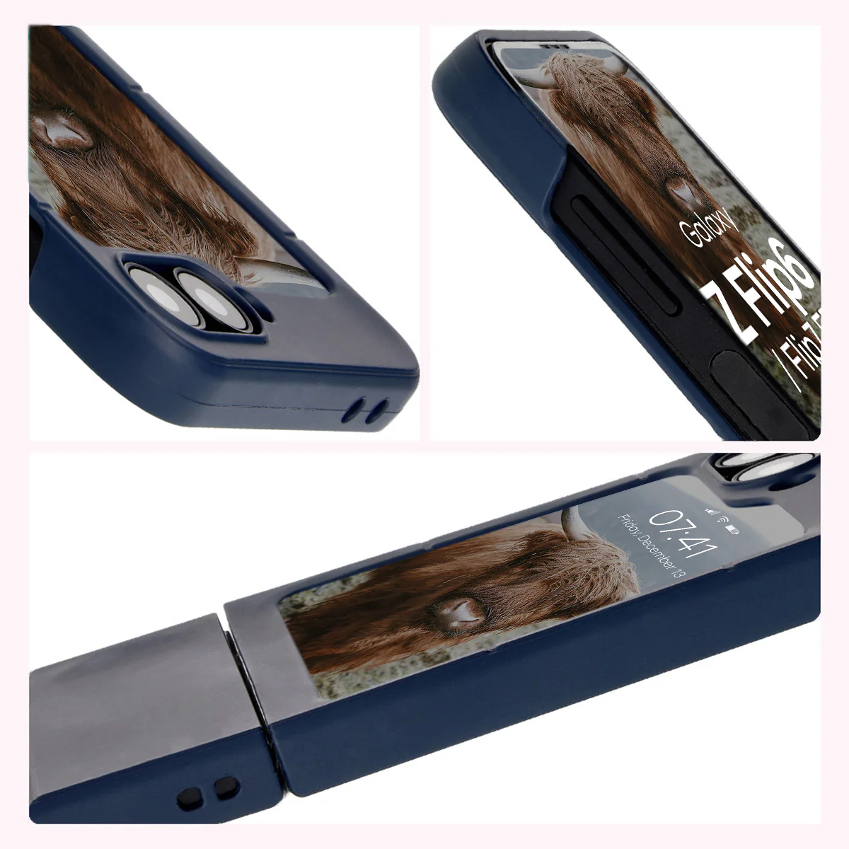Robuste Handyhülle für Galaxy Z Flip7 FE / Z Flip6, Bizon Case Tur, Dunkelblau - Image 10