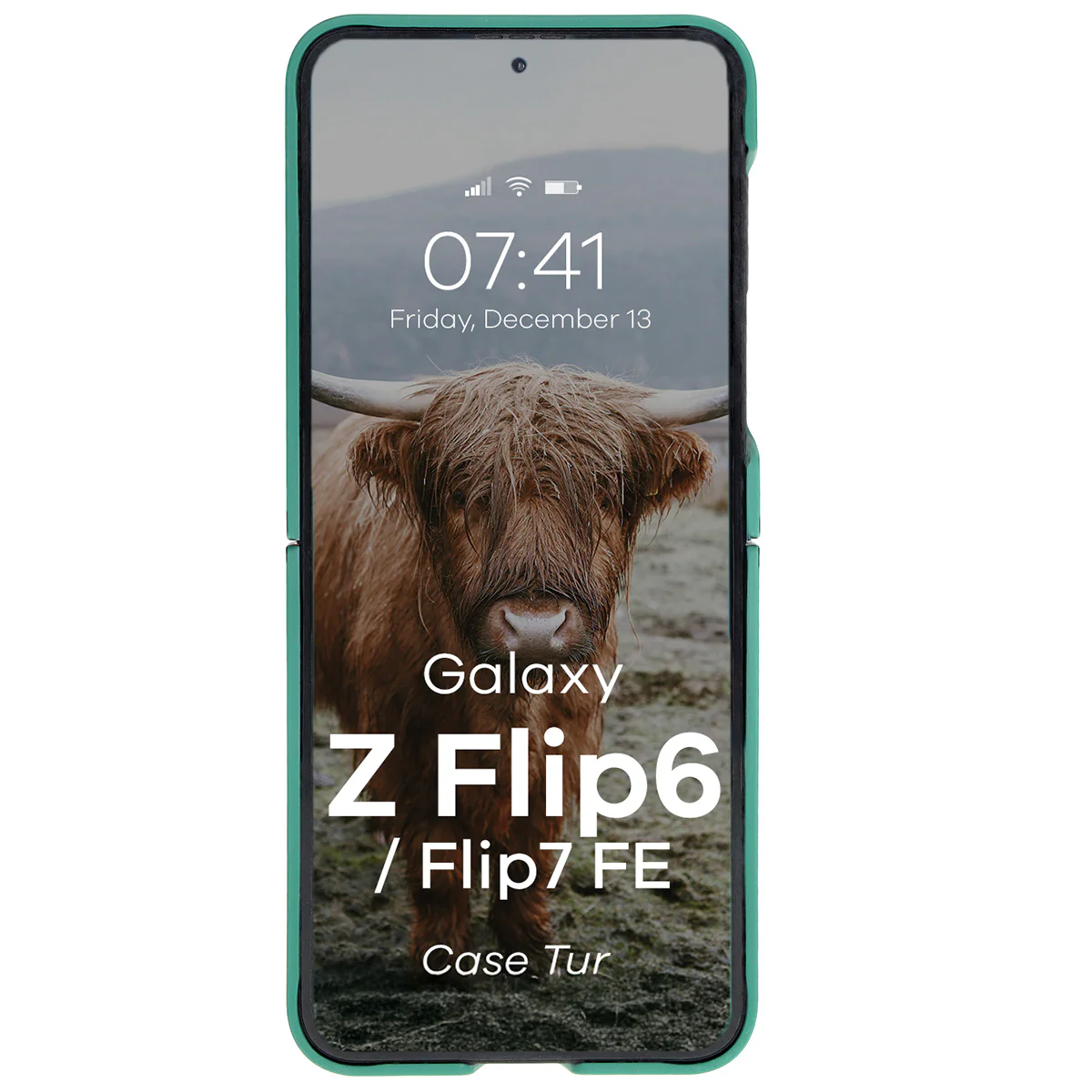 Robuste Handyhülle für Galaxy Z Flip7 FE / Z Flip6, Bizon Case Tur, Dunkelgrün - Image 8