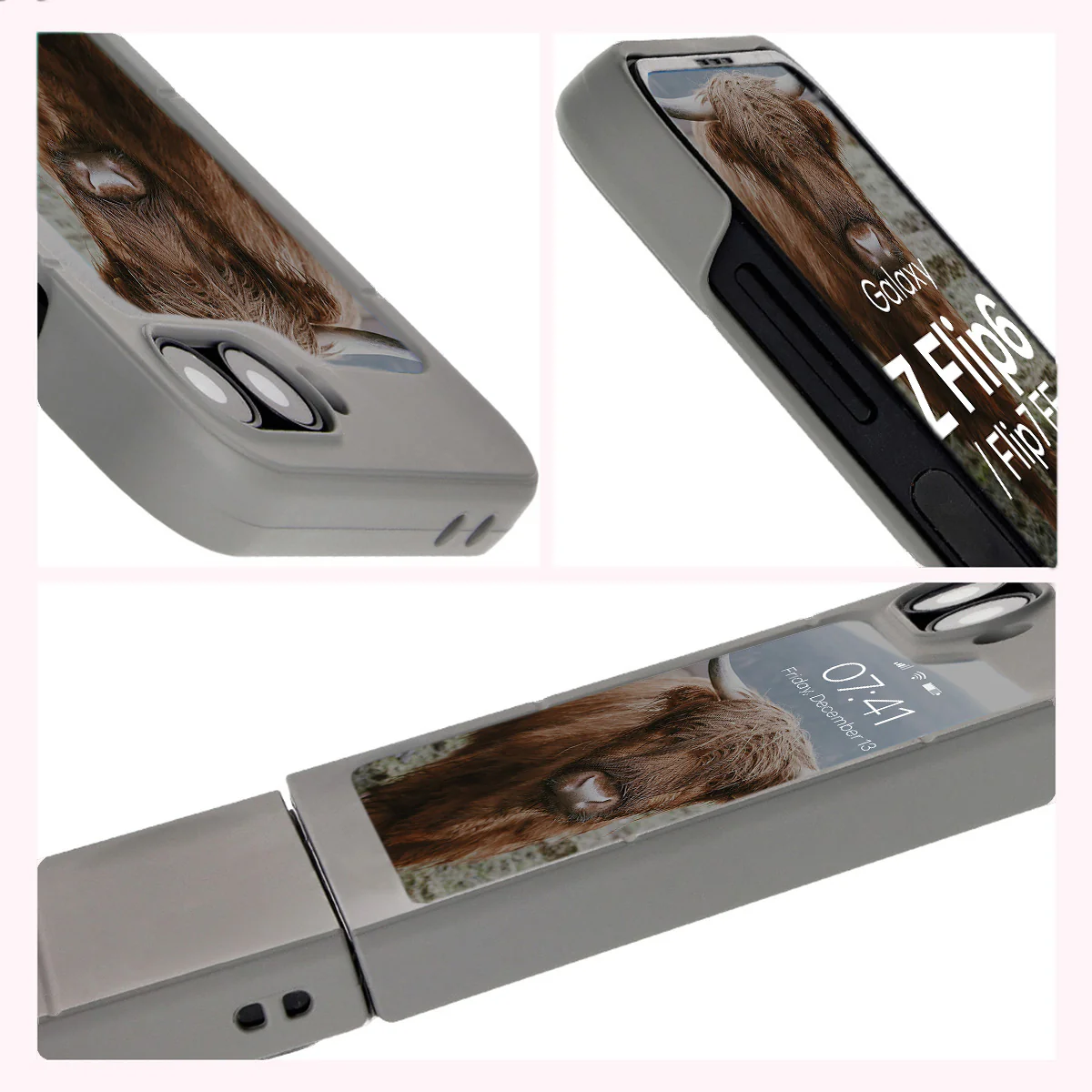 Robuste Handyhülle für Galaxy Z Flip7 FE / Z Flip6, Bizon Case Tur, Hellgrau - Image 10