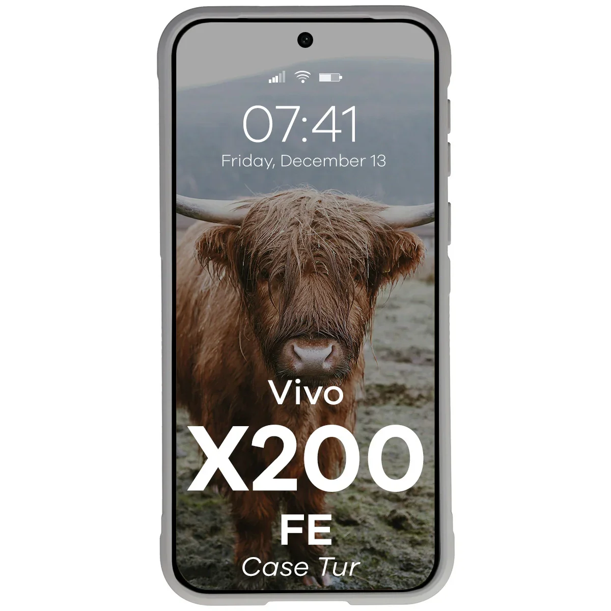 Robuste Handyhülle für Vivo X200 FE, Bizon Case Tur, Hellgrau - Image 5