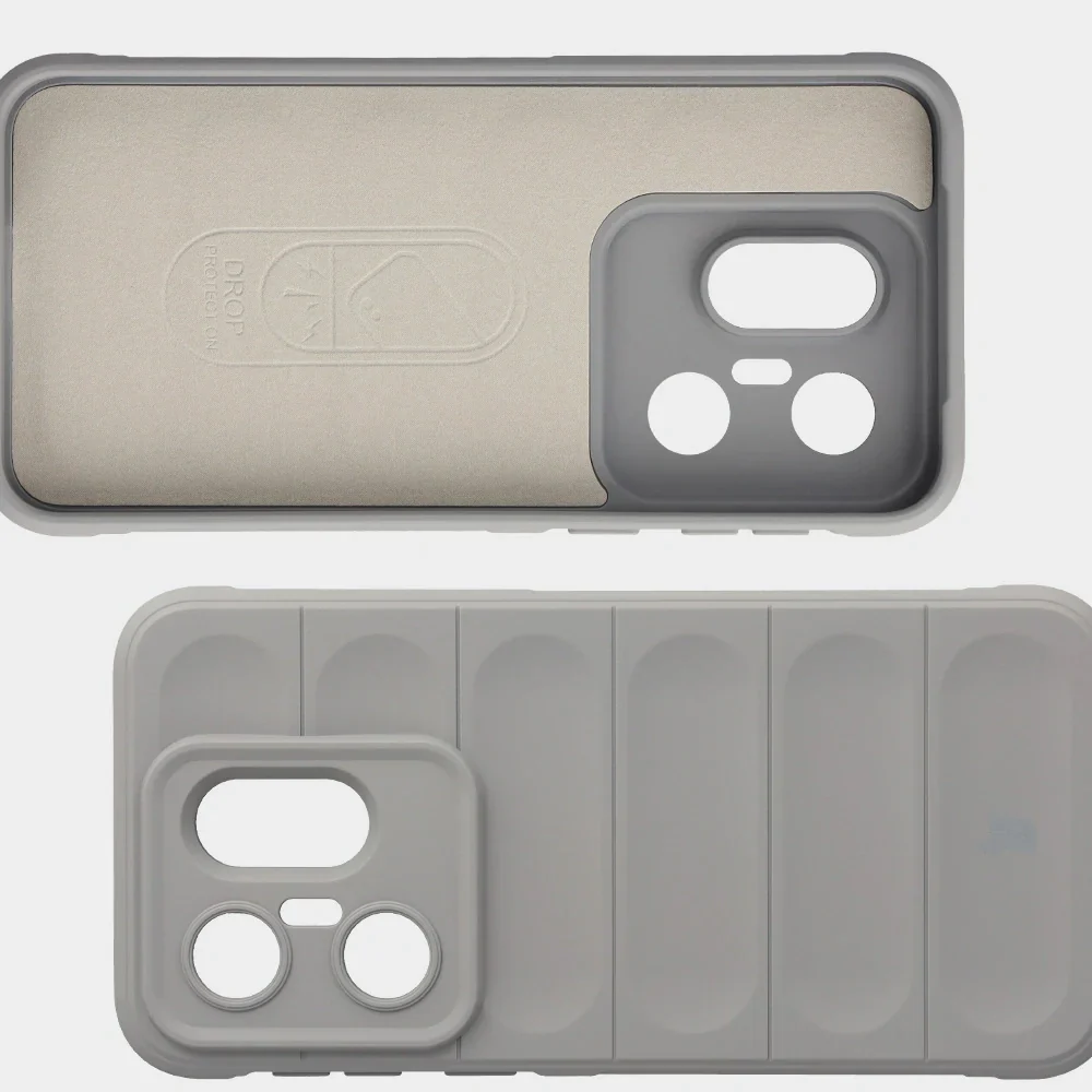 Robuste Handyhülle für Vivo X200 FE, Bizon Case Tur, Hellgrau - Image 6