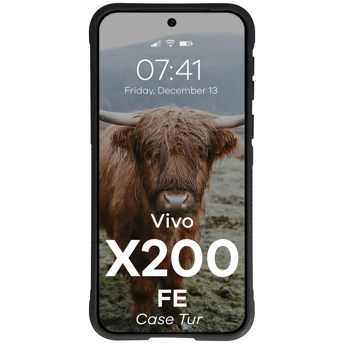 Robuste Handyhülle für Vivo X200 FE, Bizon Case Tur, Schwarz - Image 5
