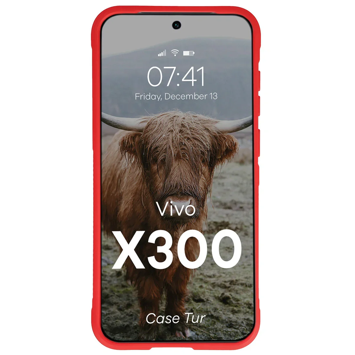 Robuste Handyhülle für Vivo X300, Bizon Case Tur, Rot - Image 5