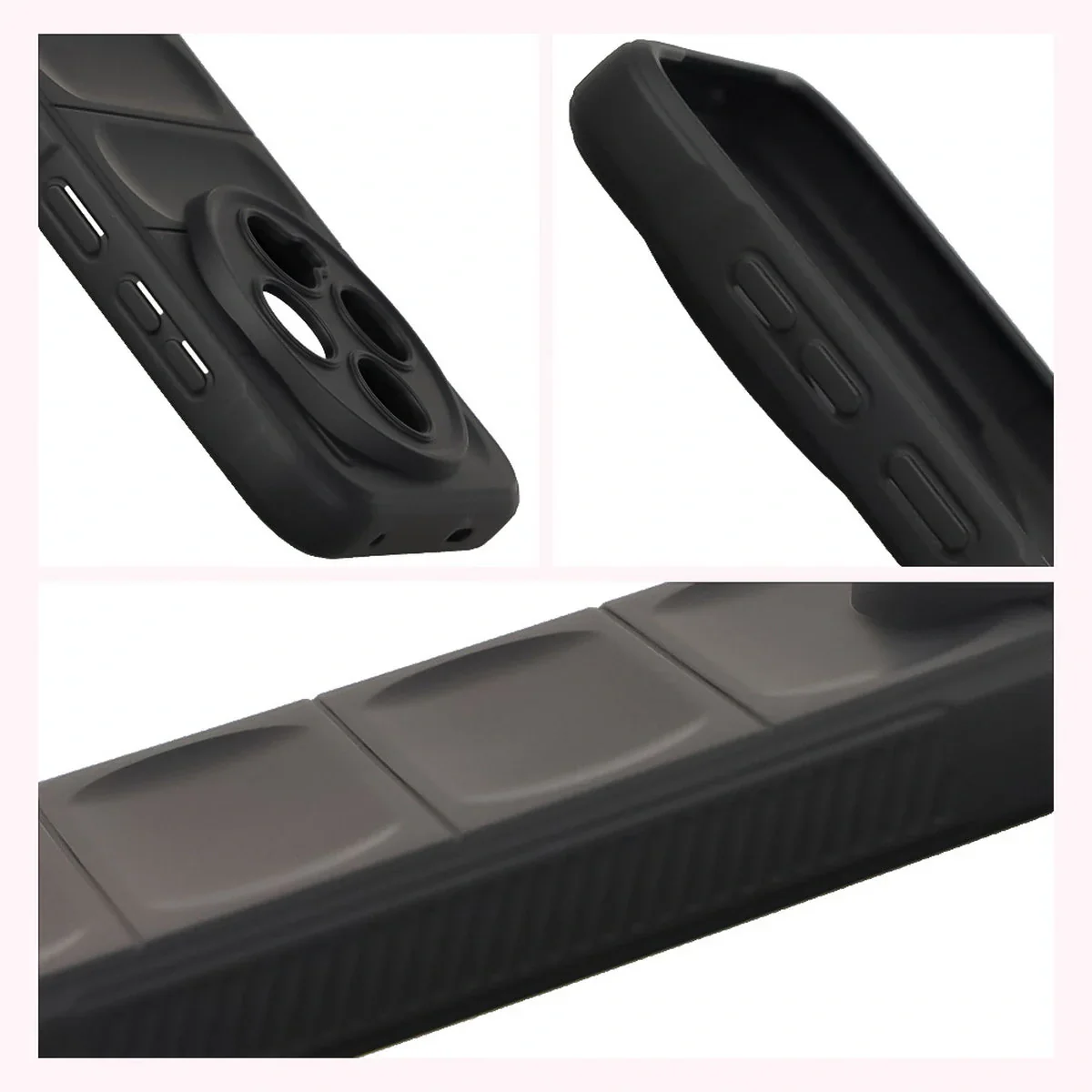 Robuste Handyhülle für Vivo X300, Bizon Case Tur, Schwarz - Image 7