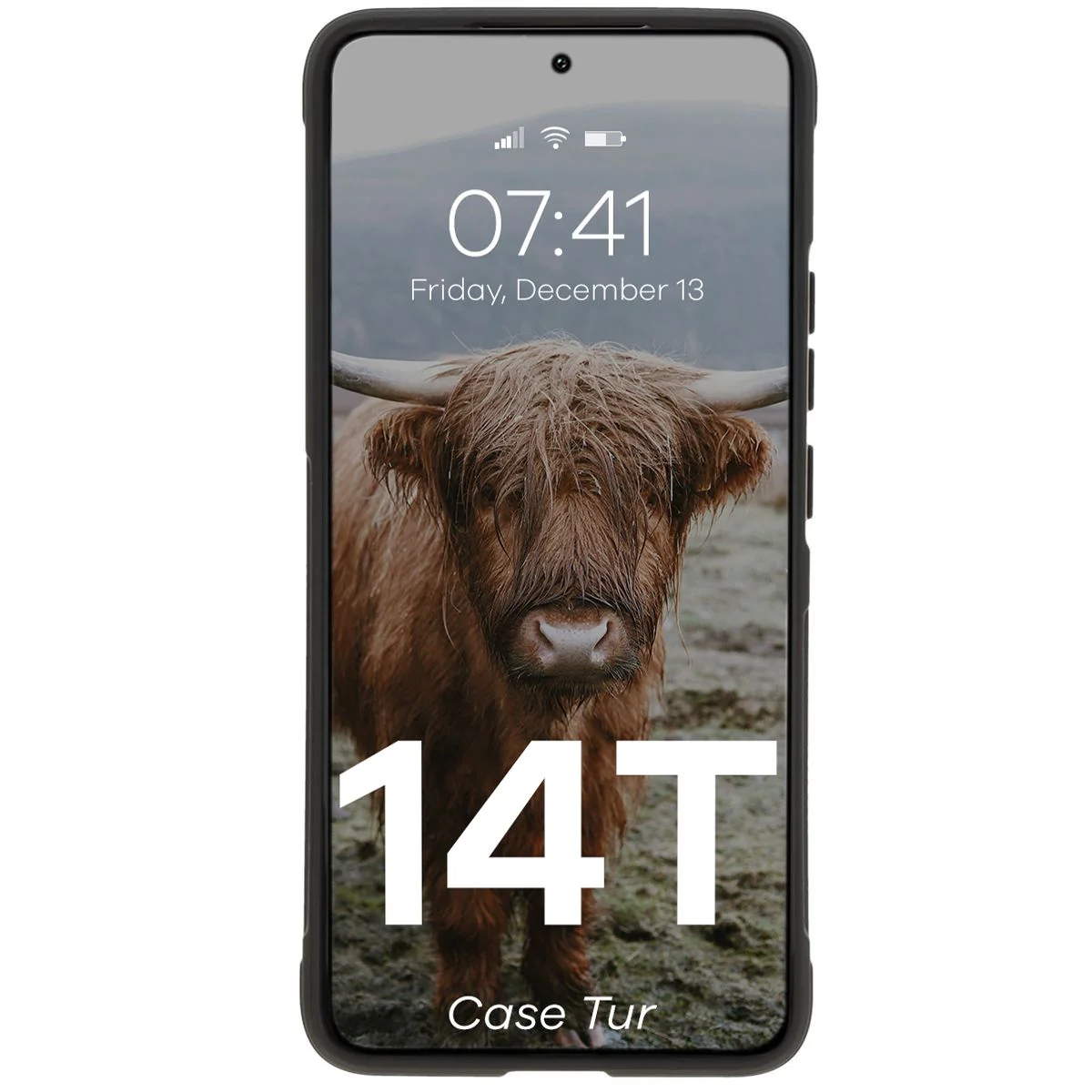 Robuste Handyhülle für Xiaomi 14T, Bizon Case Tur, Schwarz - Image 5