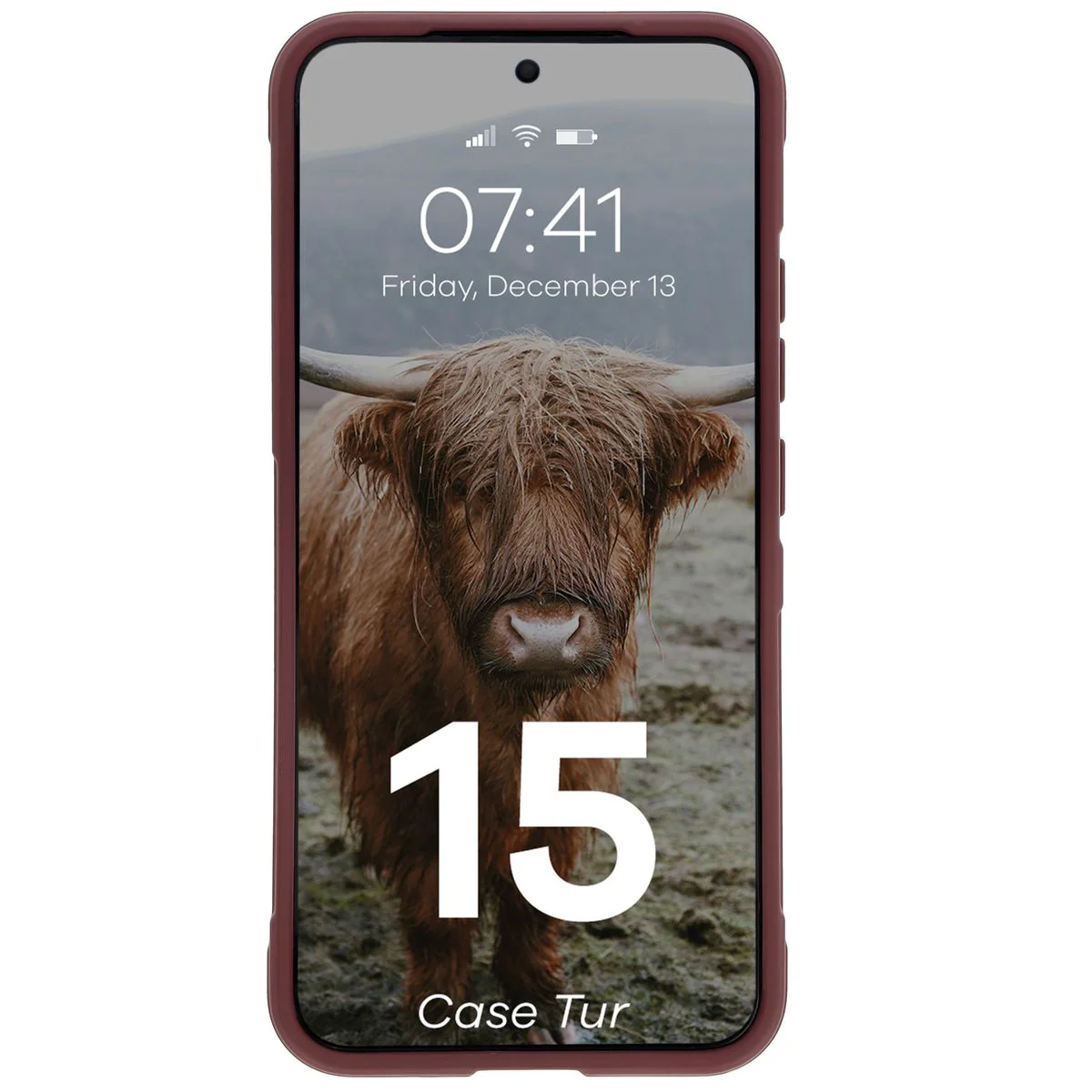 Robuste Handyhülle für Xiaomi 15, Bizon Case Tur, Burgunderrot - Image 5