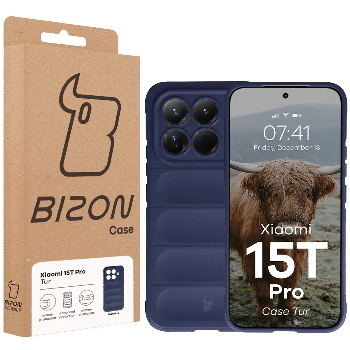 Robuste Handyhülle für Xiaomi 15T Pro, Bizon Case Tur, Dunkelblau - Image 8