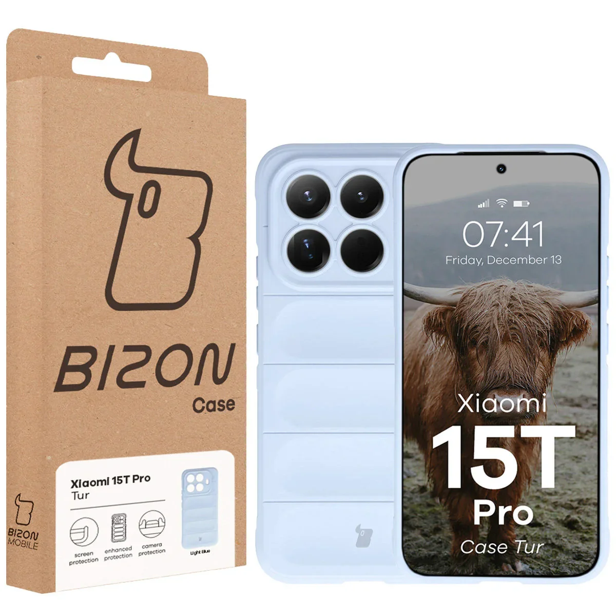 Robuste Handyhülle für Xiaomi 15T Pro, Bizon Case Tur, Hellblau - Image 8