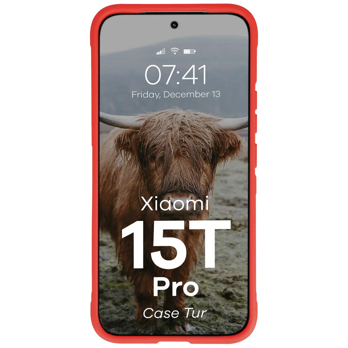 Robuste Handyhülle für Xiaomi 15T Pro, Bizon Case Tur, Rot - Image 5