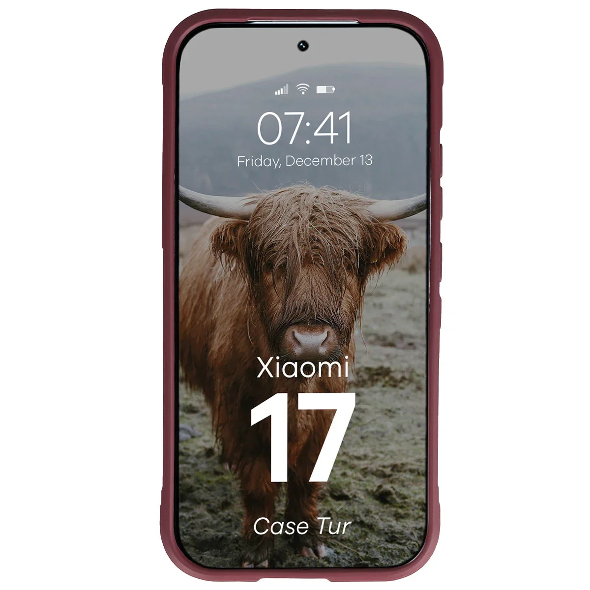 Robuste Handyhülle für Xiaomi 17, Bizon Case Tur, Burgunderrot - Image 5