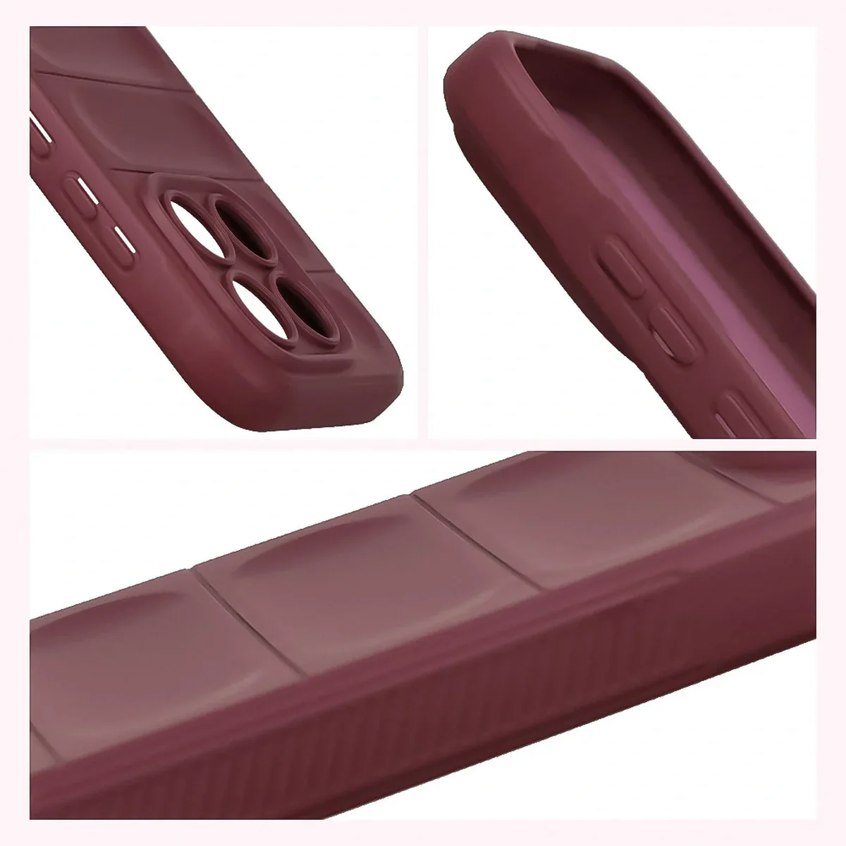 Robuste Handyhülle für Xiaomi 17, Bizon Case Tur, Burgunderrot - Image 7