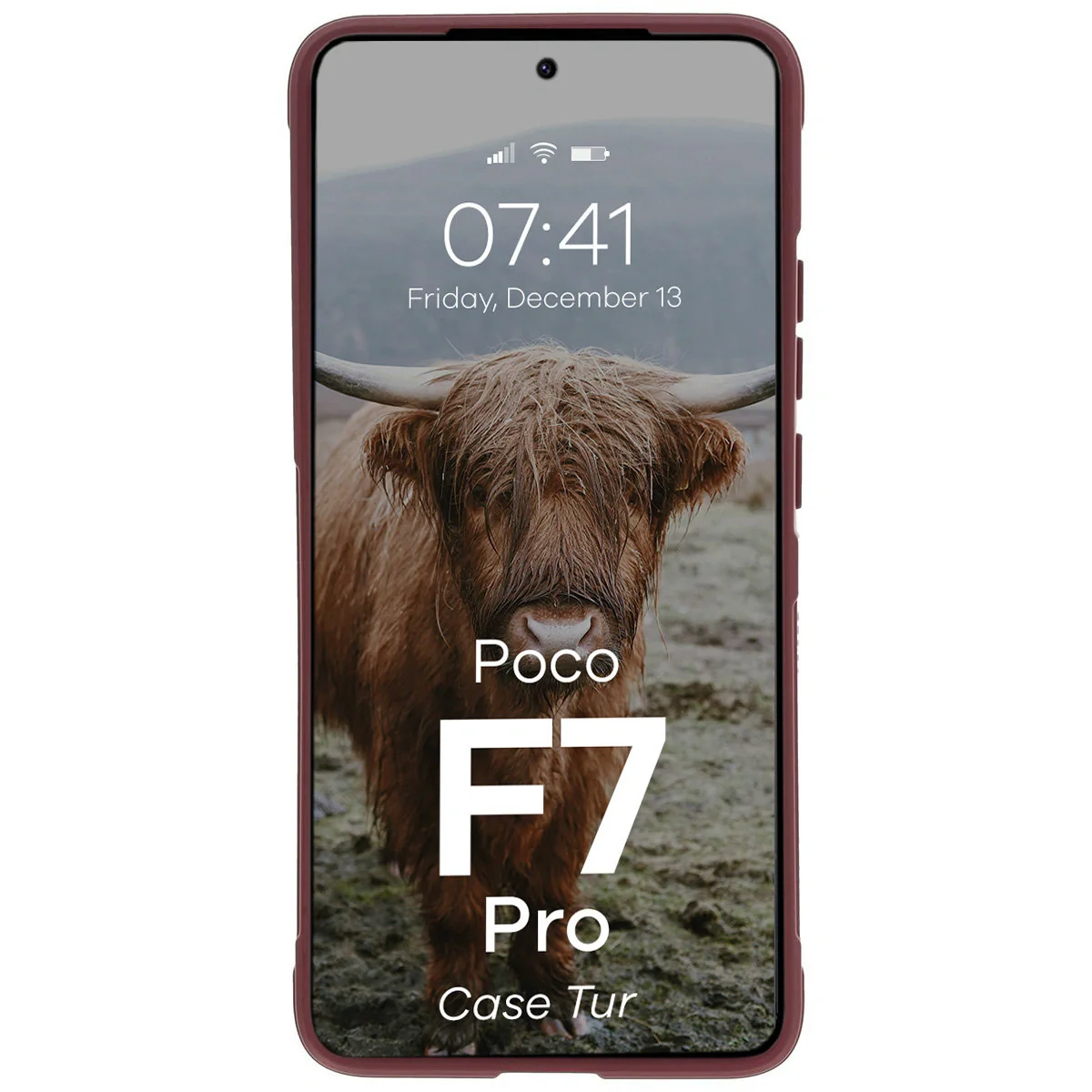 Robuste Handyhülle für Xiaomi Poco F7 Pro, Bizon Case Tur, Burgunderrot - Image 5