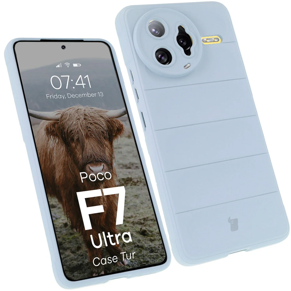 Robuste Handyhülle für Xiaomi Poco F7 Ultra, Bizon Case Tur, Hellblau