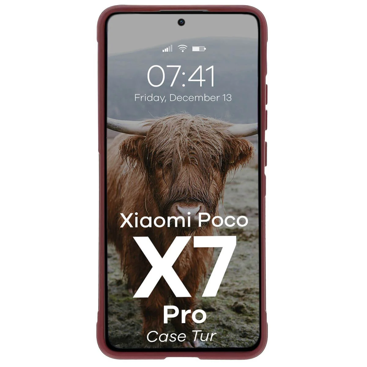 Robuste Handyhülle für Xiaomi Poco X7 Pro, Bizon Case Tur, Burgunderrot - Image 5