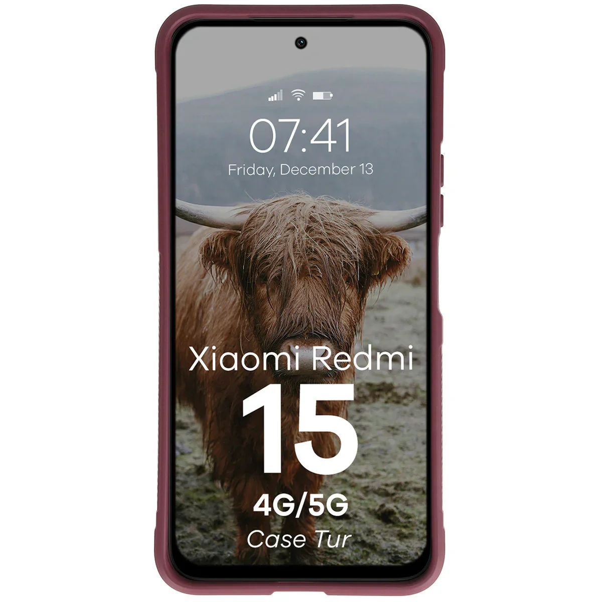 Robuste Handyhülle für Xiaomi Redmi 15 4G / 5G, Bizon Case Tur, Burgunderrot - Image 5