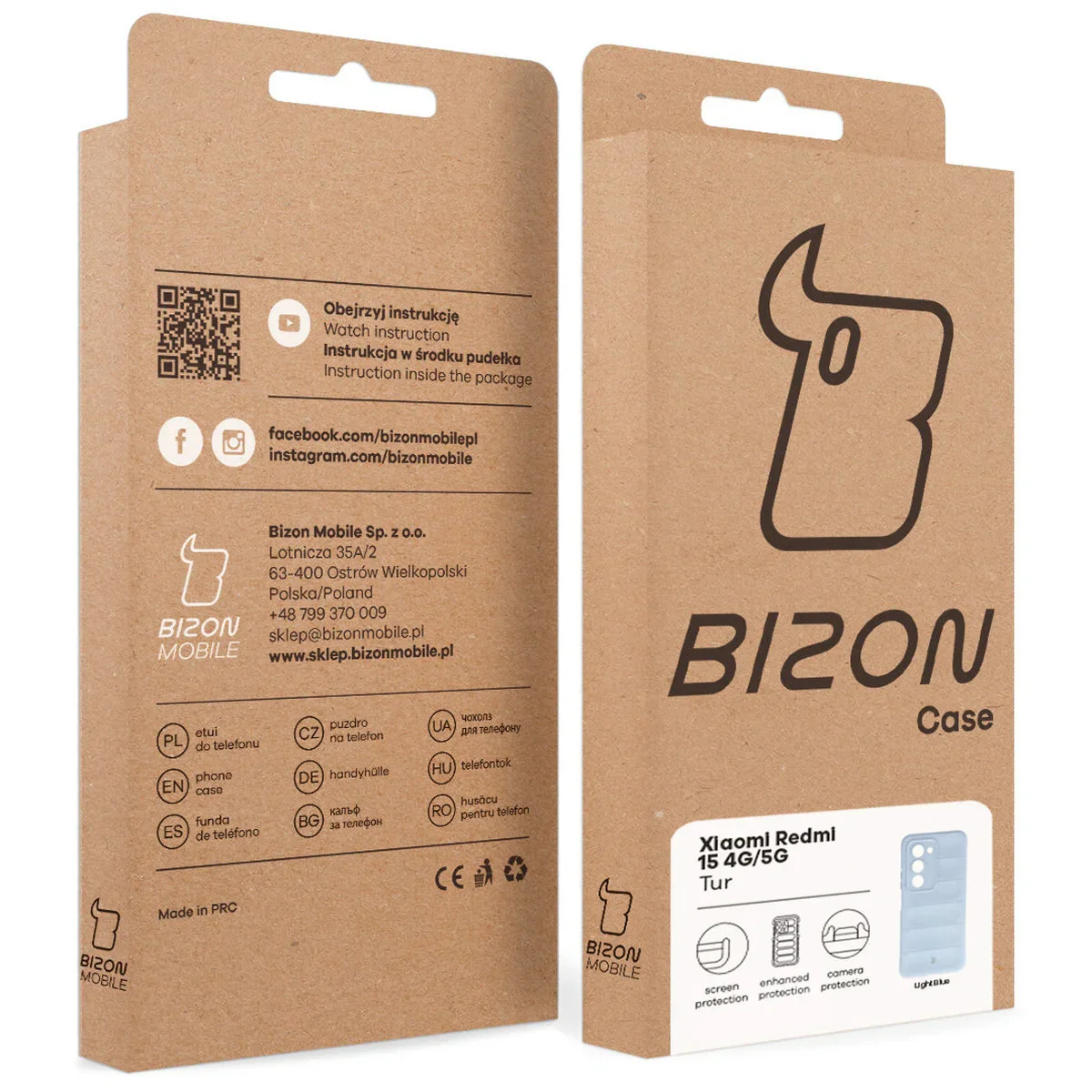 Robuste Handyhülle für Xiaomi Redmi 15 4G / 5G, Bizon Case Tur, Hellblau - Image 9