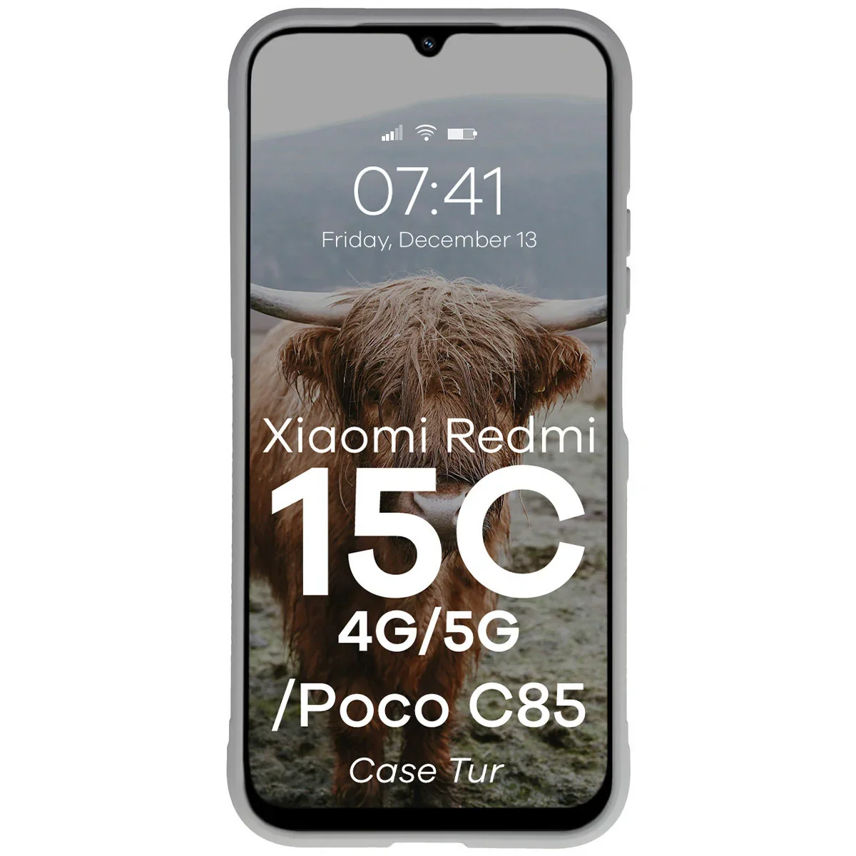 Robuste Handyhülle für Xiaomi Redmi 15C 4G / 5G / POCO C85 4G, Bizon Case Tur, Hellgrau - Image 5