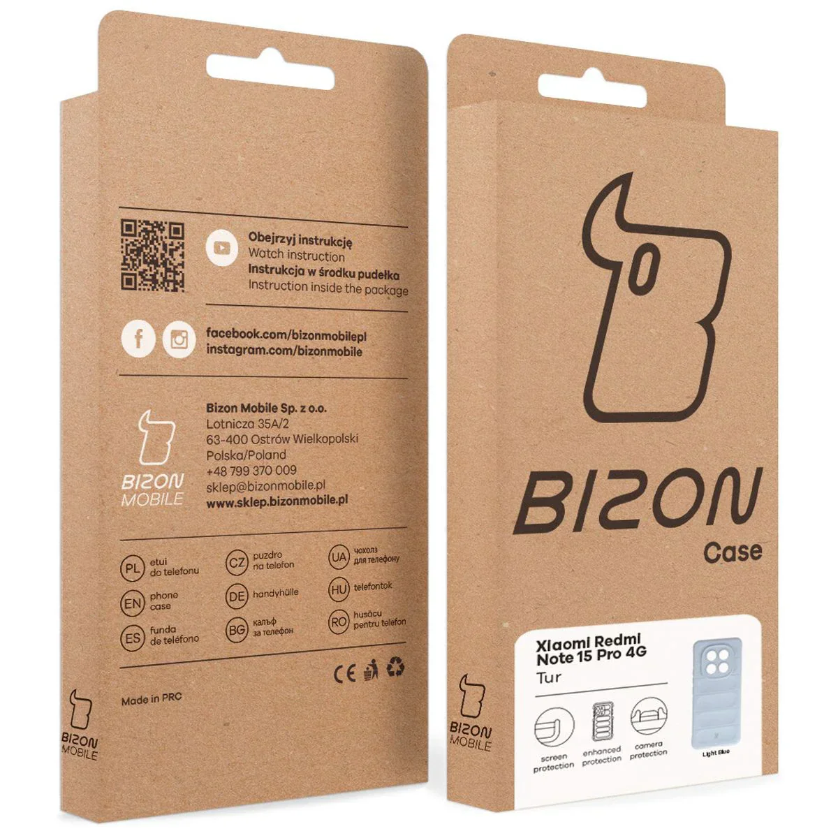 Robuste Handyhülle für Xiaomi Redmi Note 15 Pro 4G, Bizon Case Tur, Hellblau - Image 9