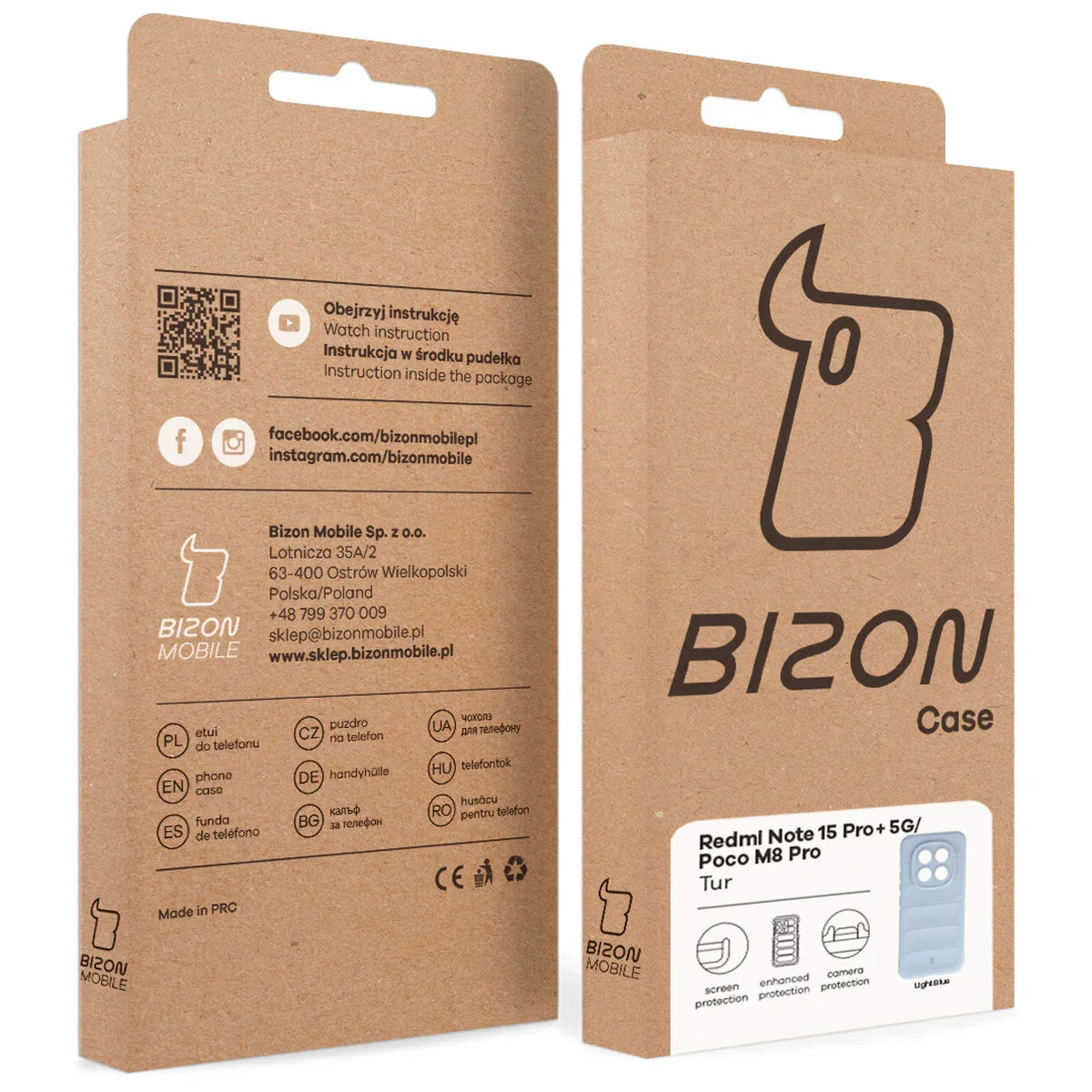 Robuste Handyhülle für Xiaomi Redmi Note 15 Pro Plus 5G / POCO M8 Pro 5G, Bizon Case Tur, Hellblau - Image 9