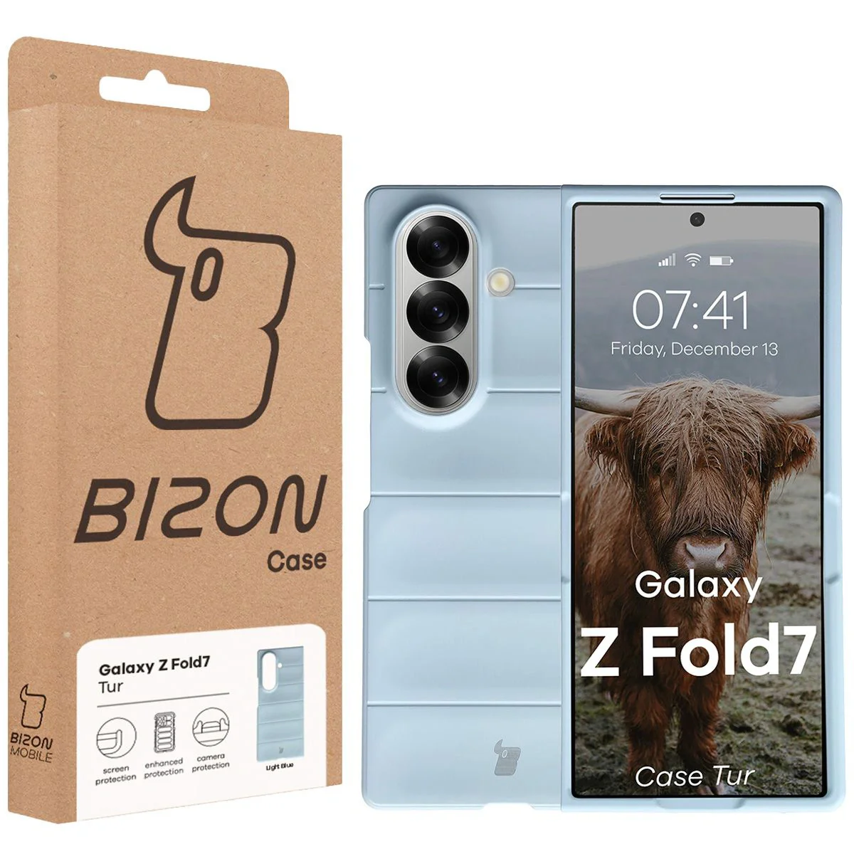 Robuste Handyhülle für Galaxy Z Fold7, Bizon Case Tur, Hellblau - Image 8