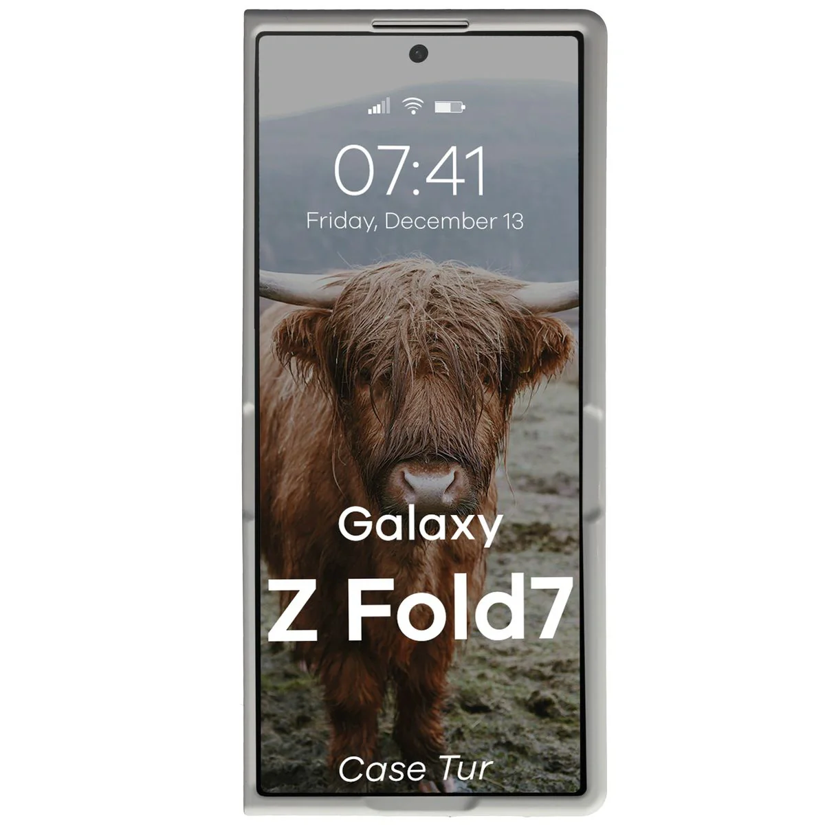 Robuste Handyhülle für Galaxy Z Fold7, Bizon Case Tur, Hellgrau - Image 5