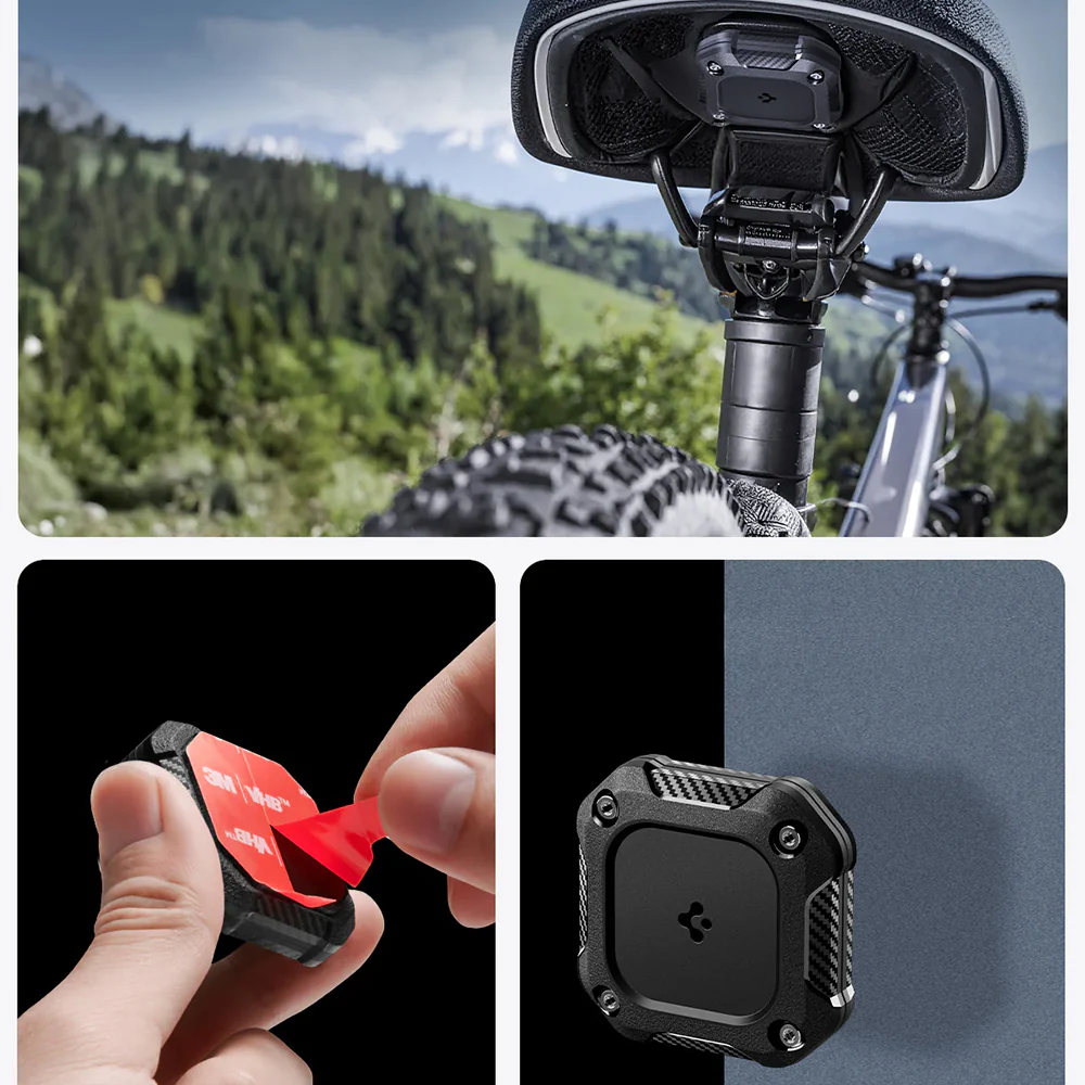 Robustes, wasserdichtes Etui für Apple AirTag, Spigen Tough Armor, Schwarz - Image 12