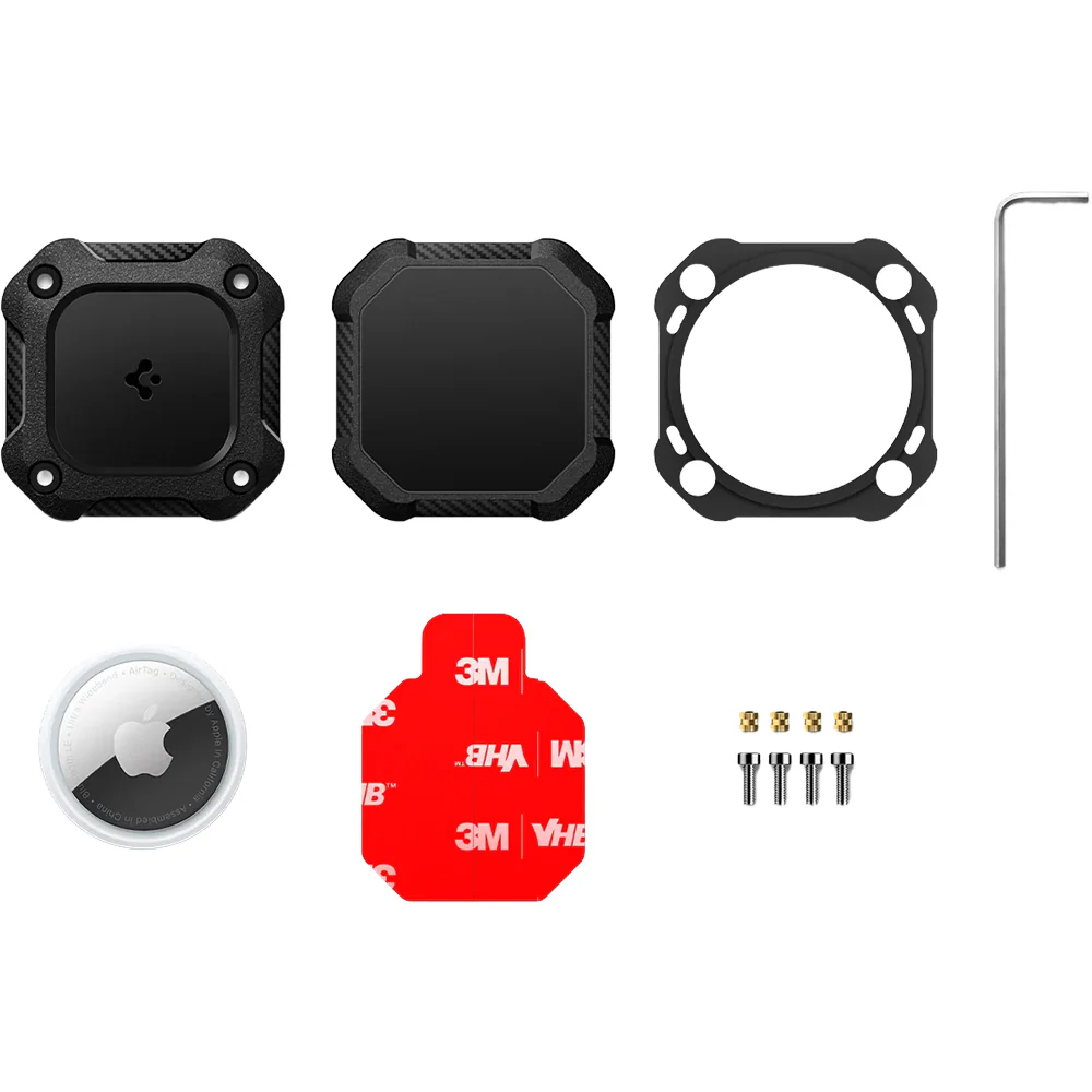 Robustes, wasserdichtes Etui für Apple AirTag, Spigen Tough Armor, Schwarz - Image 13
