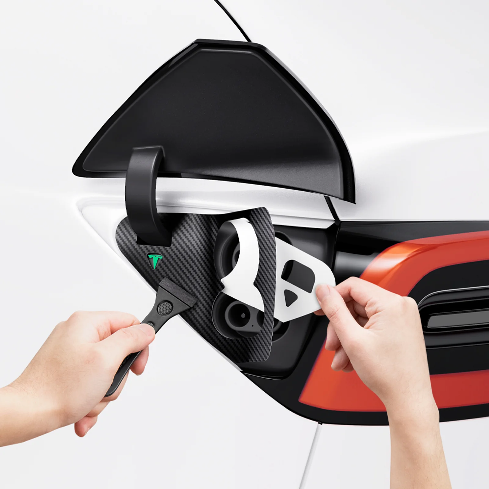 Satz Schutzfolien für den Ladeanschluss für Tesla Model 3/Y, Spigen Protective Film and Wrap Set for Charge Port - Image 11