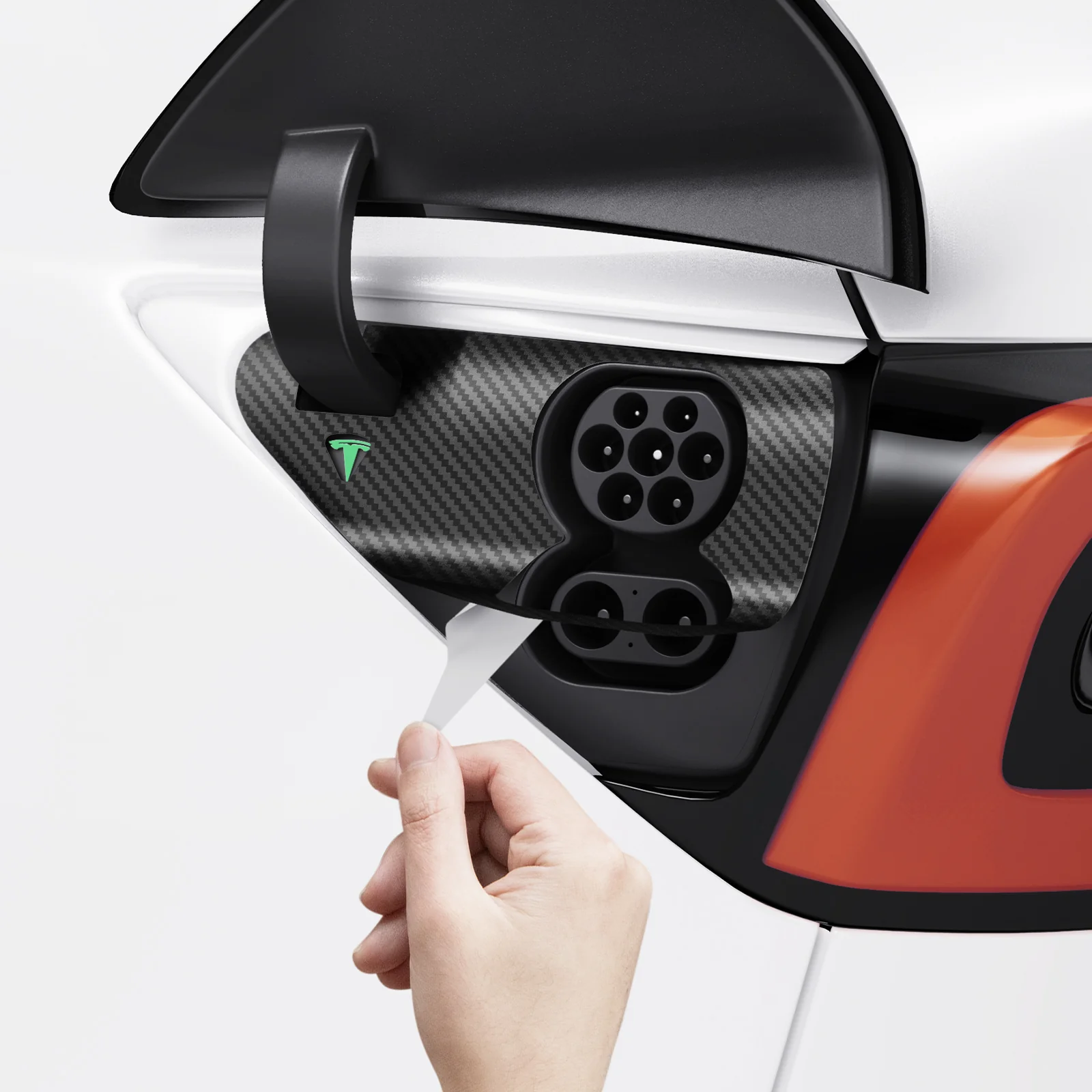 Satz Schutzfolien für den Ladeanschluss für Tesla Model 3/Y, Spigen Protective Film and Wrap Set for Charge Port - Image 12