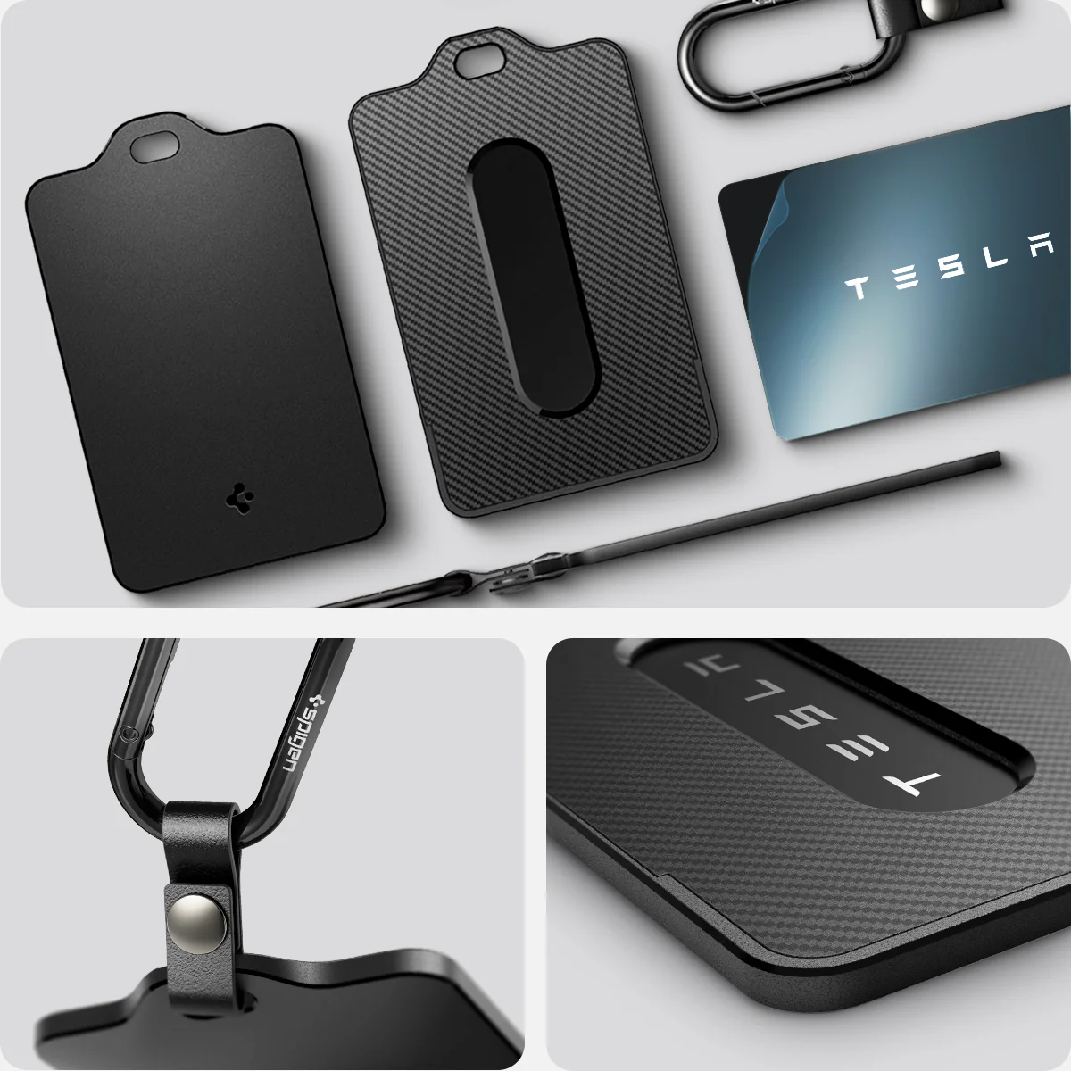 Schlüssel-/Kartenetui für Tesla, Spigen Card Holder Case 2-Pack, Schwarz - Image 9