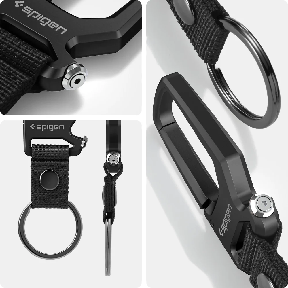 Schlüsselanhänger mit Karabiner und Flaschenöffner, Spigen Carabiner with KeyRing, Schwarz - Image 11