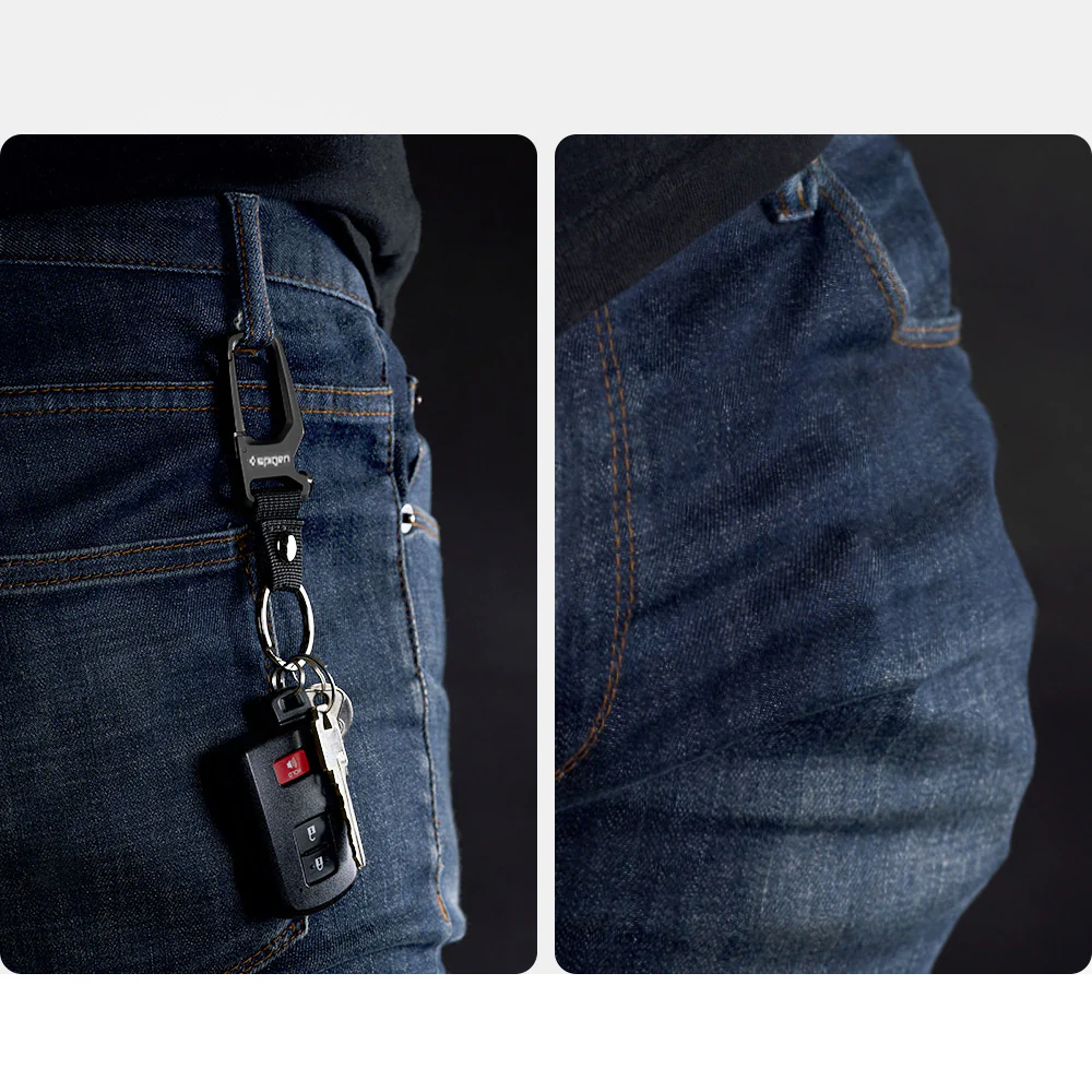 Schlüsselanhänger mit Karabiner und Flaschenöffner, Spigen Carabiner with KeyRing, Schwarz - Image 13