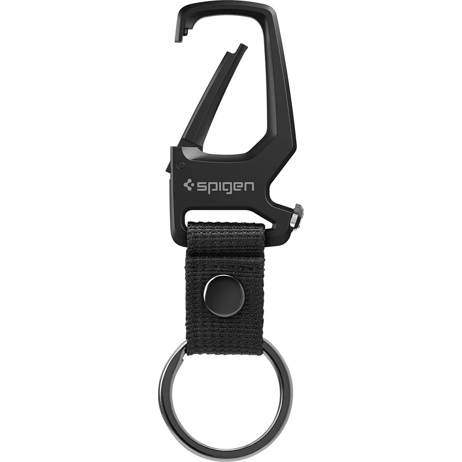 Schlüsselanhänger mit Karabiner und Flaschenöffner, Spigen Carabiner with KeyRing, Schwarz - Image 6