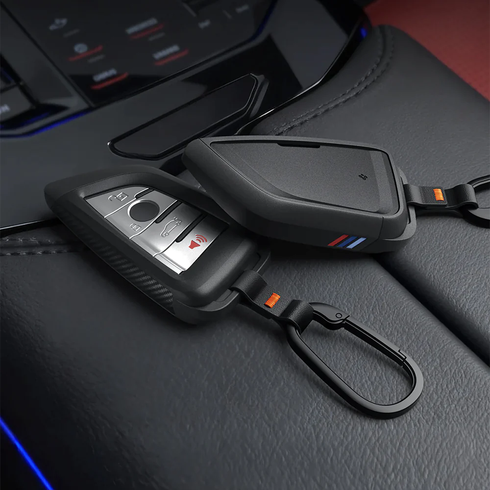 Schlüsselhülle für BMW Smart Key G-Series, Spigen BK100 Key Fob Case, Schwarz mit Carbon-Akzent - Image 4