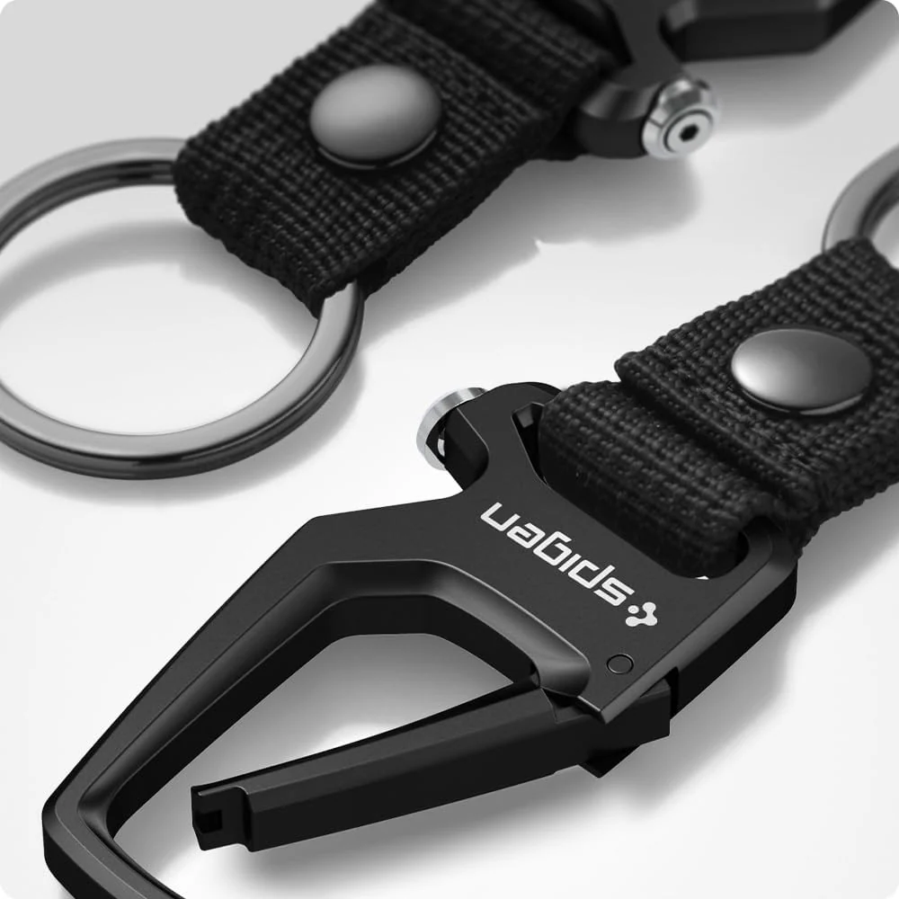 Schlüsselanhänger mit Karabiner und Flaschenöffner, Spigen Carabiner with KeyRing 2-Pack, Schwarz - Image 4
