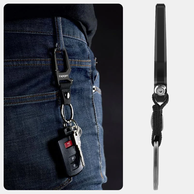 Schlüsselanhänger mit Karabiner und Flaschenöffner, Spigen Carabiner with KeyRing 2-Pack, Schwarz - Image 7
