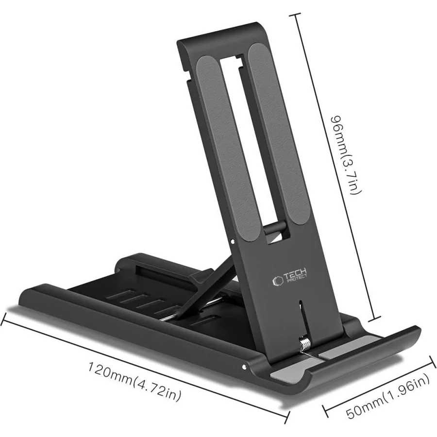 Schreibtischständer für Telefon/Tablet, Tech-Protect Z5 Universal smartphone & tablet Stand, Schwarz - Image 4