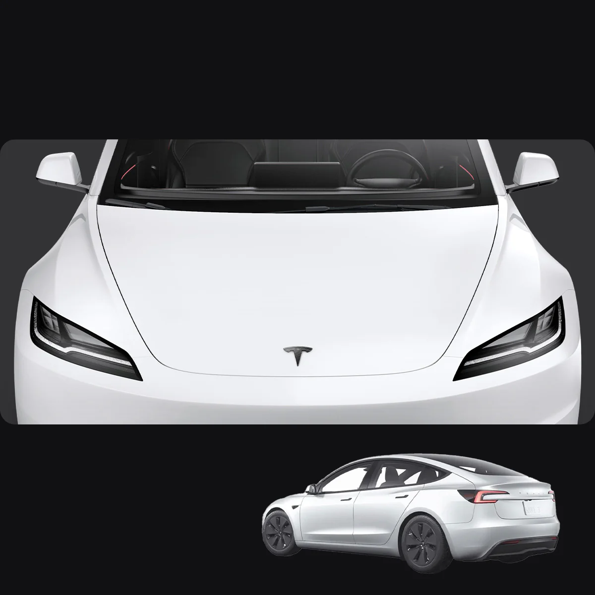 Schutzabdeckung für Motorhaubenemblem/Marker für Tesla Model 3 Highland 2024-25, Spigen, Carbon - Image 7